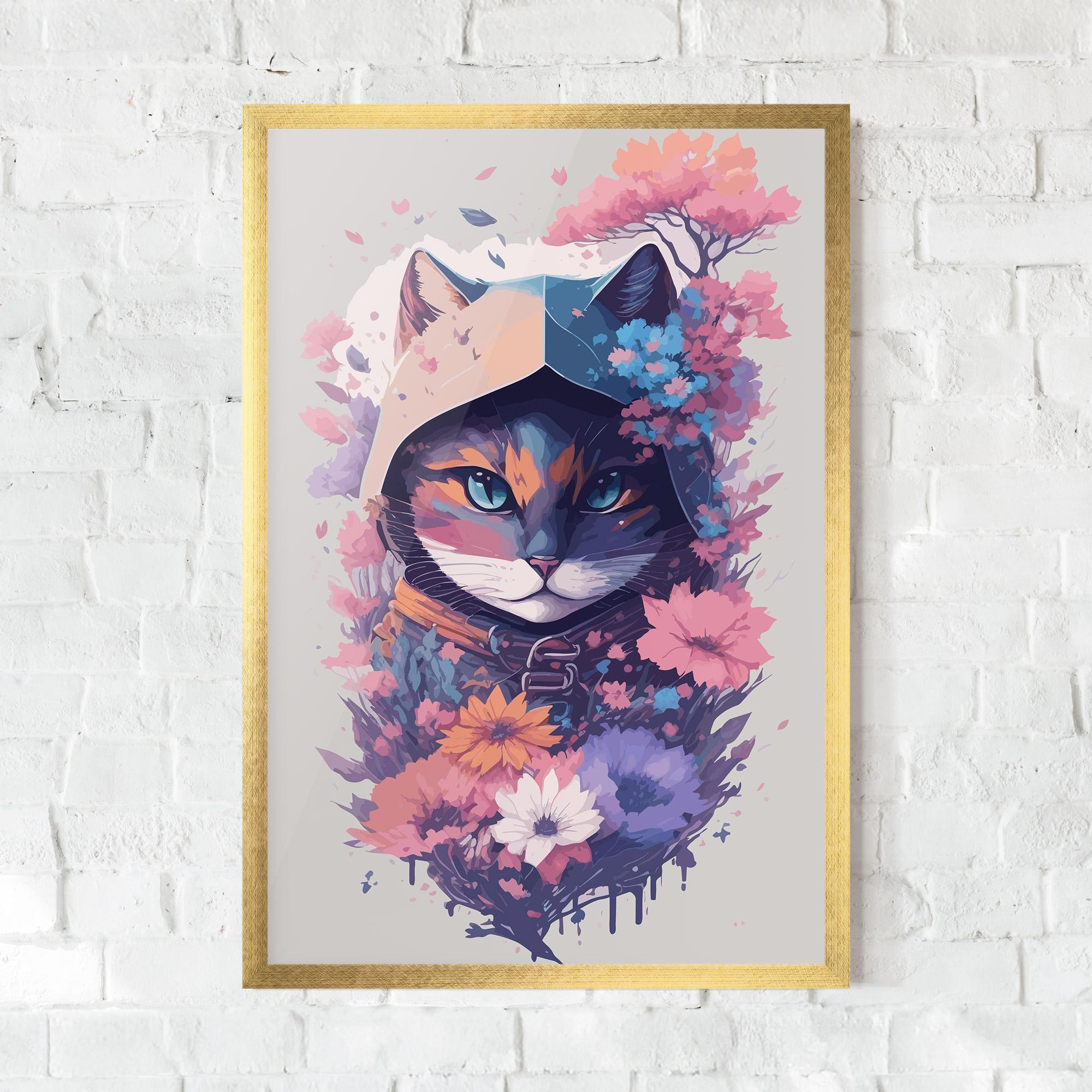 Gerahmte Poster Purple Cat mockup 0