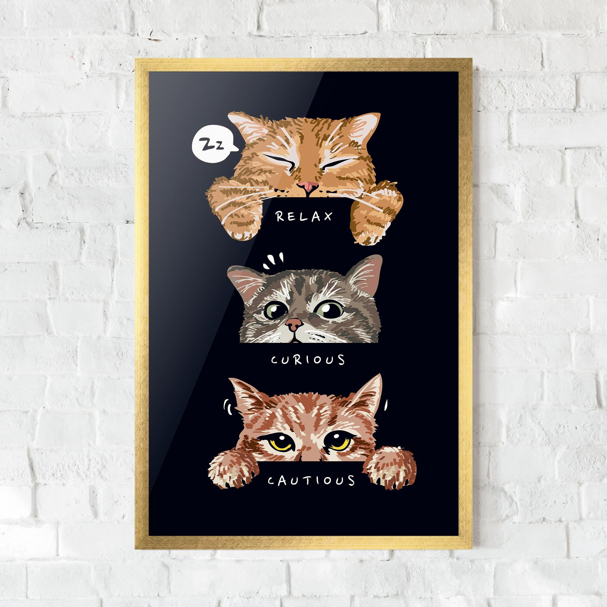 Gerahmte Poster Relax Cat mockup 0