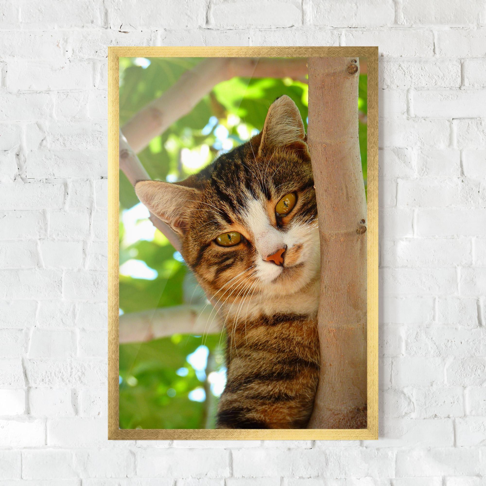 Gerahmte Poster Tree Cat mockup 0