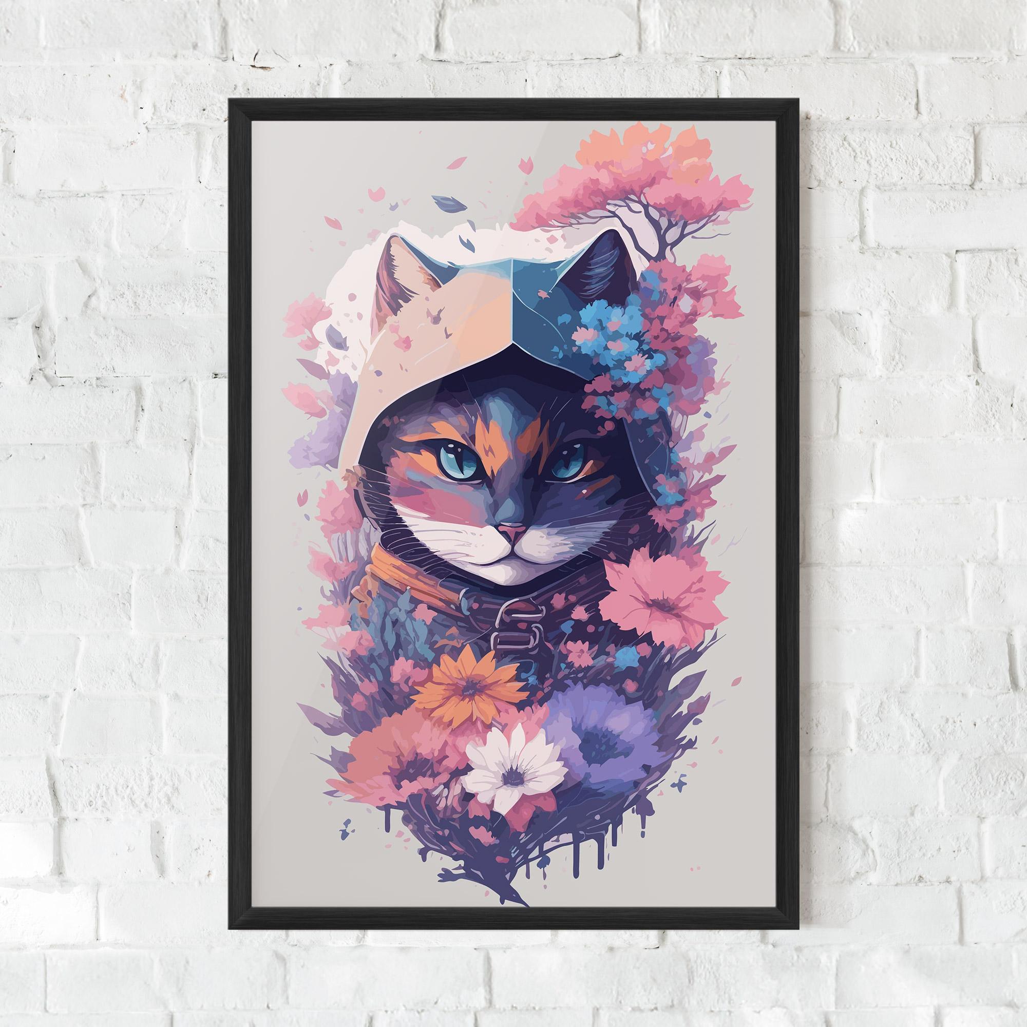 Gerahmte Poster Purple Cat mockup 0