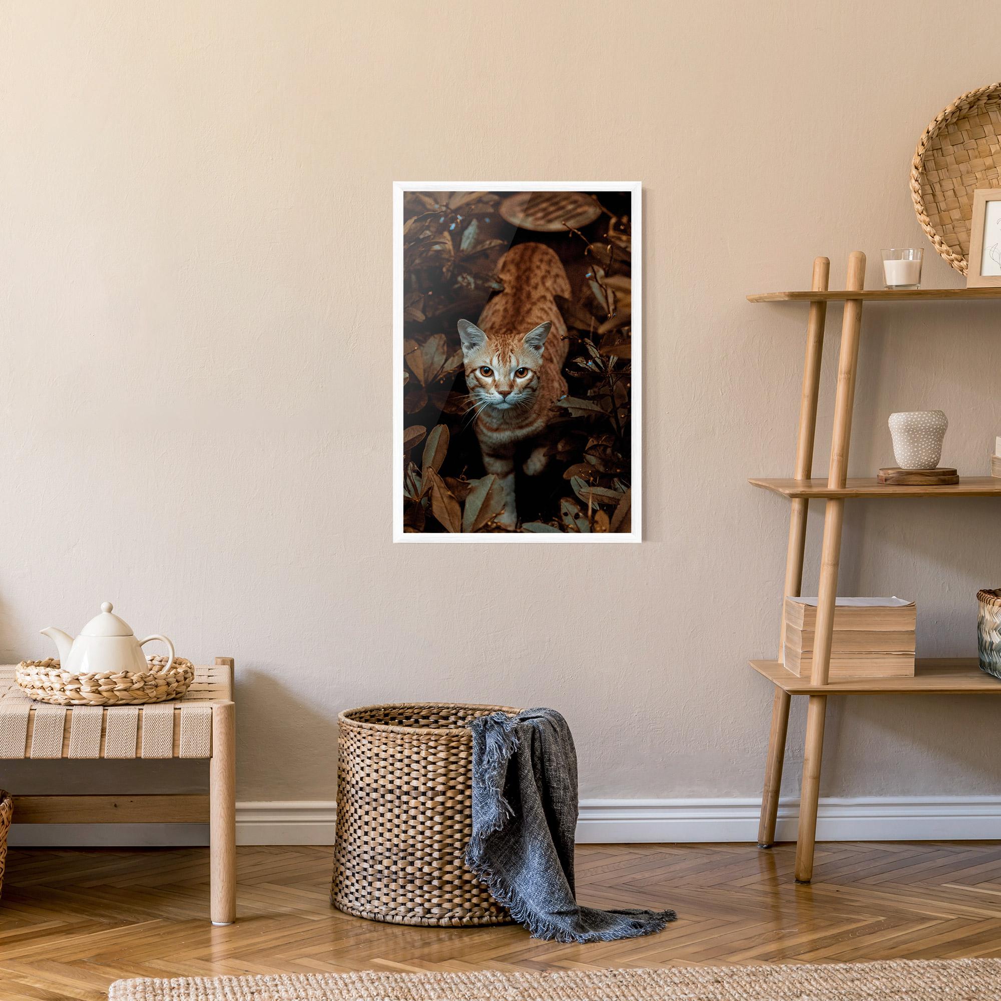 Gerahmte Poster Autumn Orange Cat mockup 9