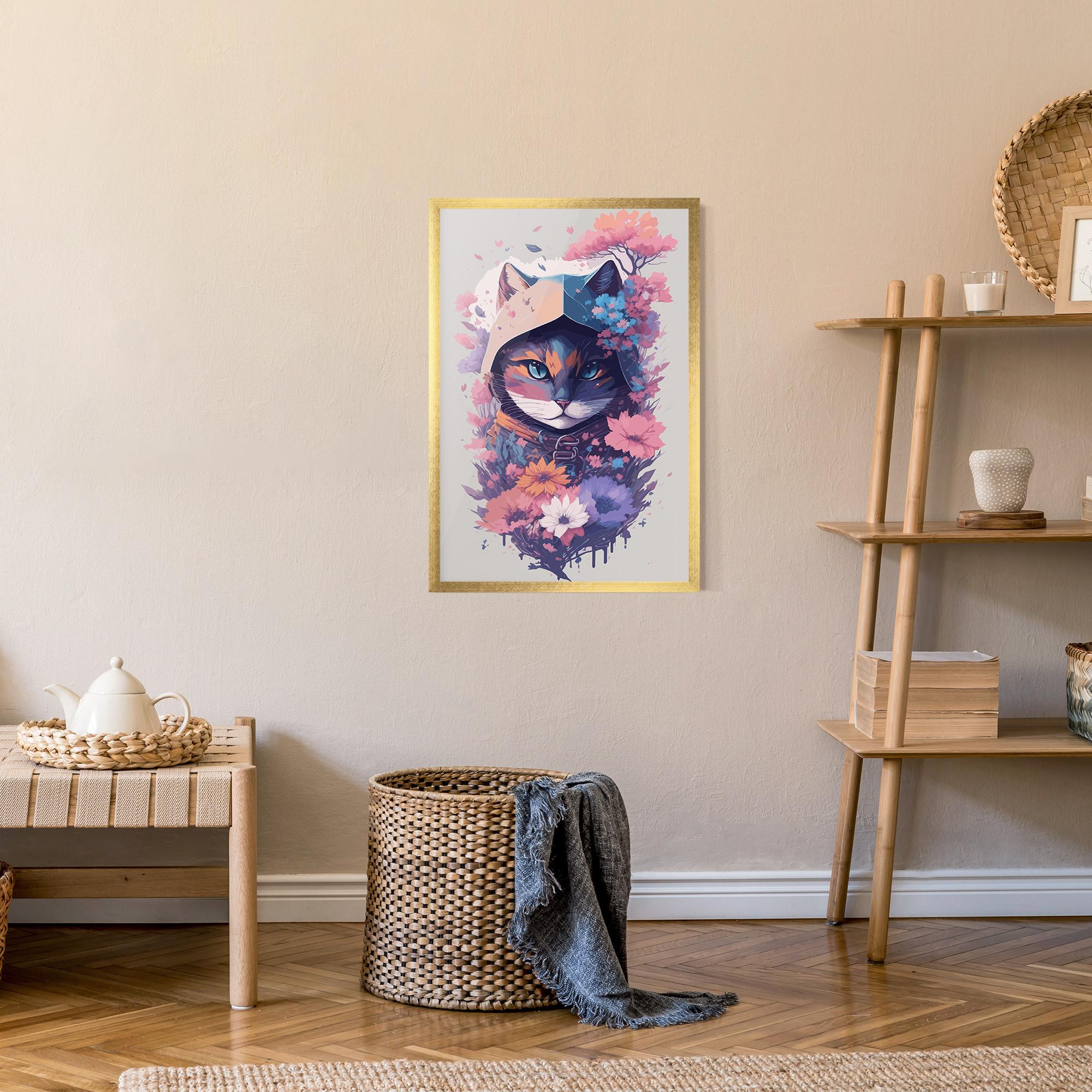 Gerahmte Poster Purple Cat mockup 9