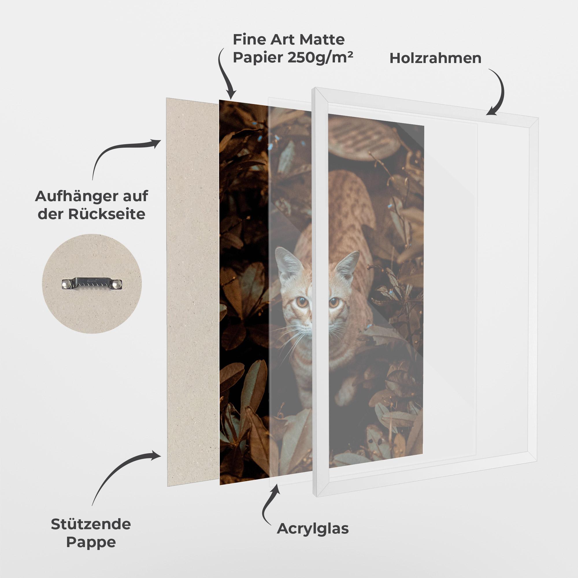 Gerahmte Poster Autumn Orange Cat mockup 1