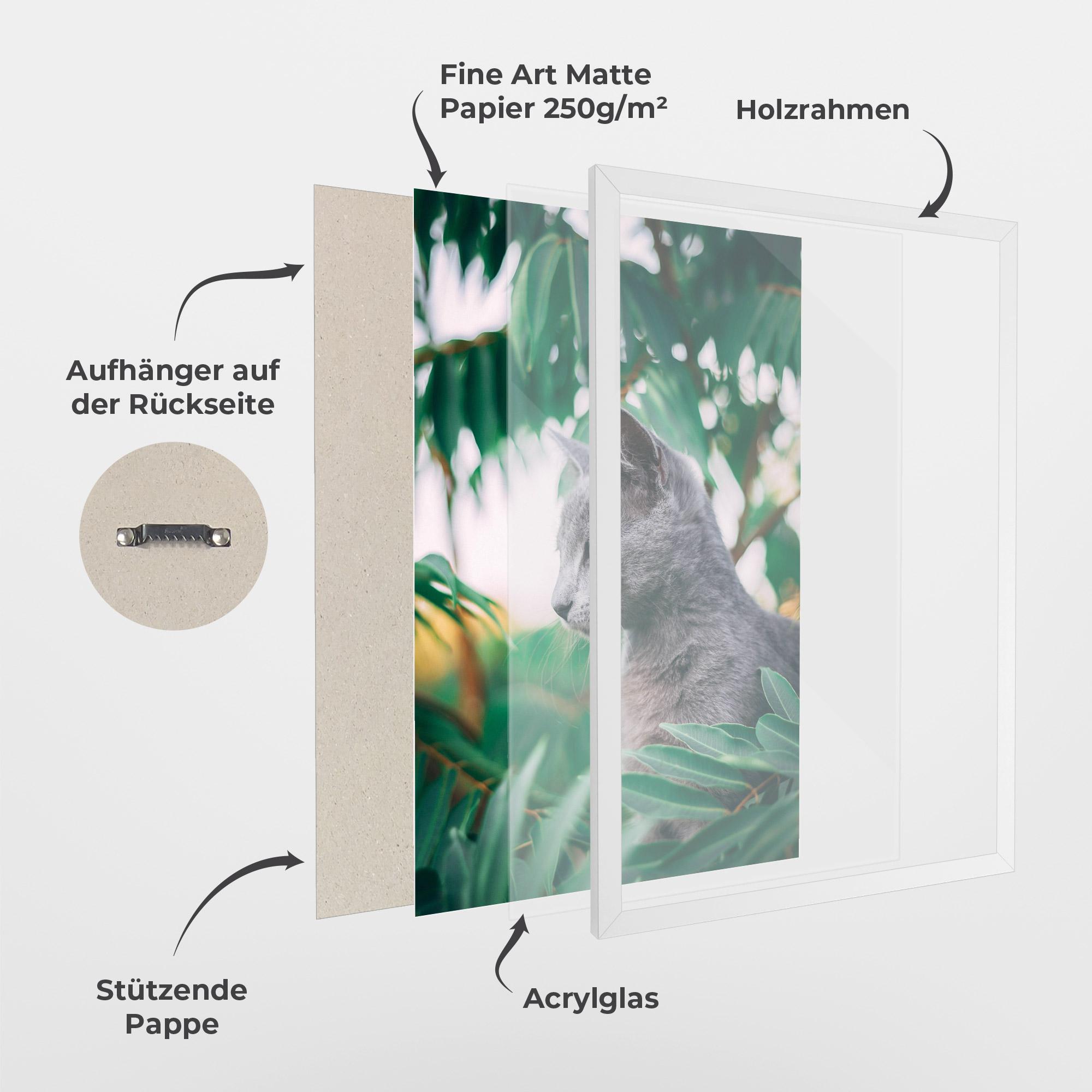 Gerahmte Poster Cat Tree mockup 1