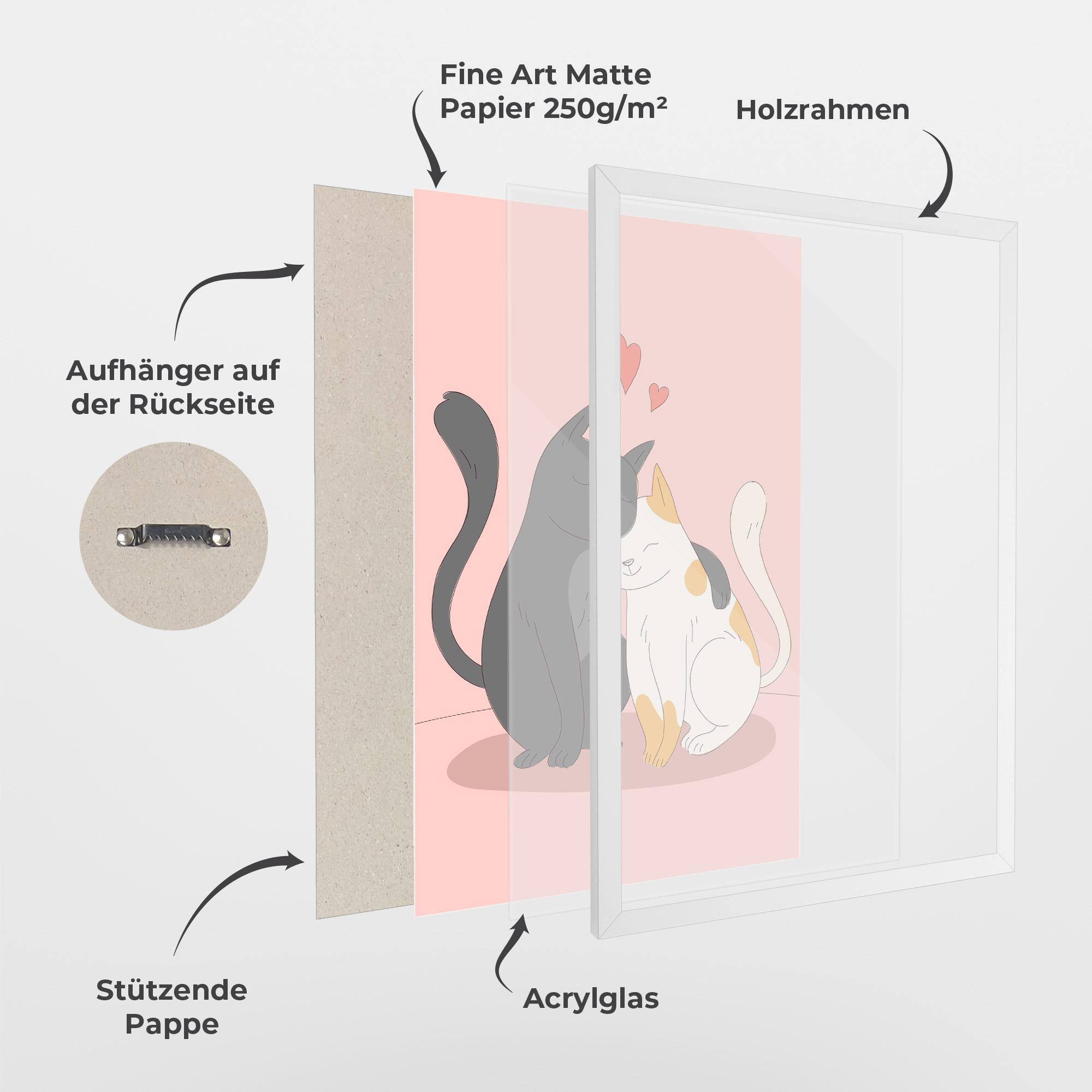 Gerahmte Poster Lover Cats mockup 1