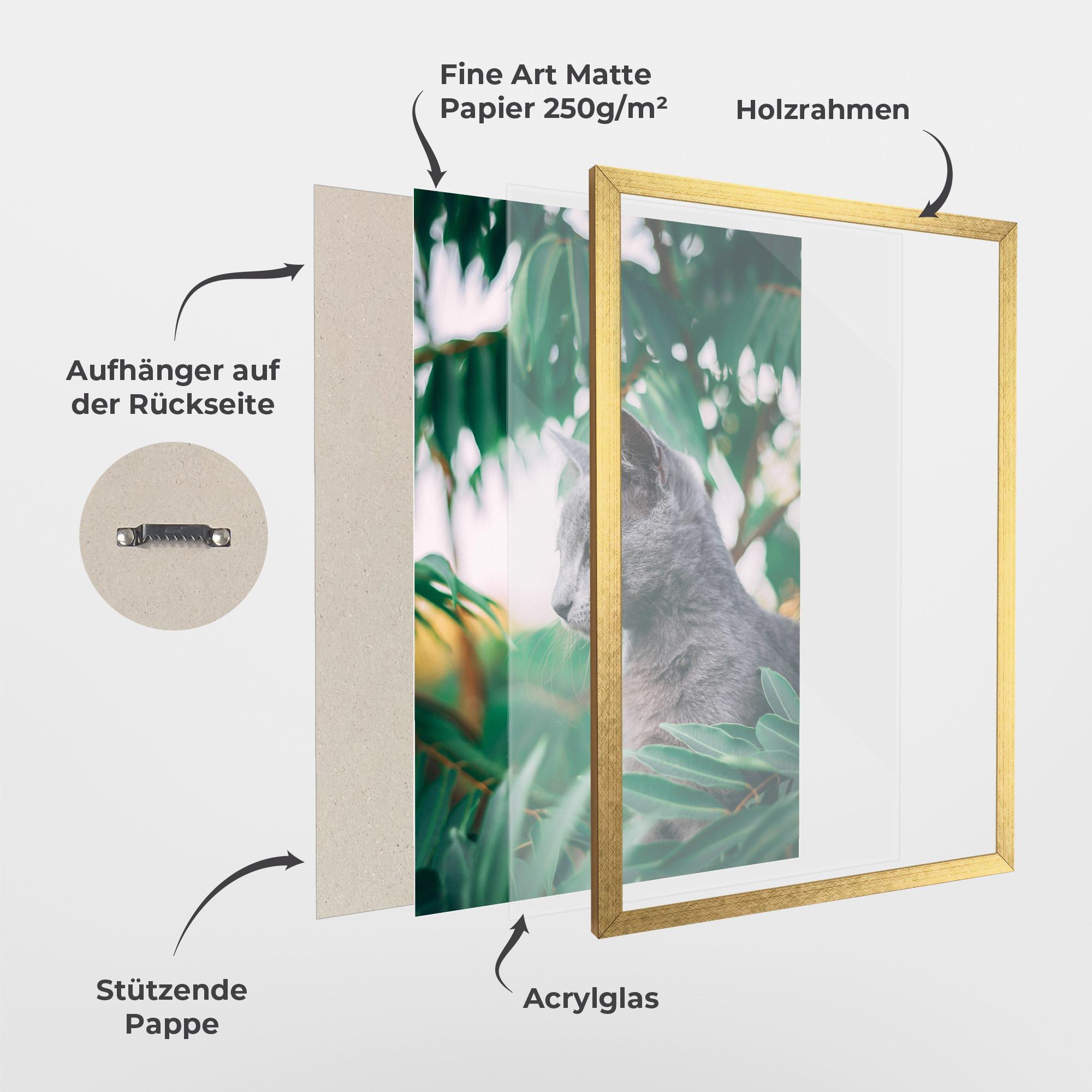 Gerahmte Poster Cat Tree mockup 1