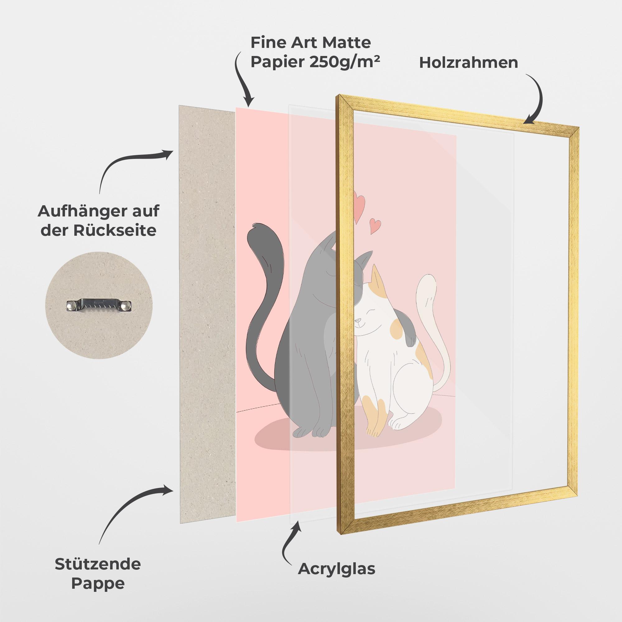 Gerahmte Poster Lover Cats mockup 1