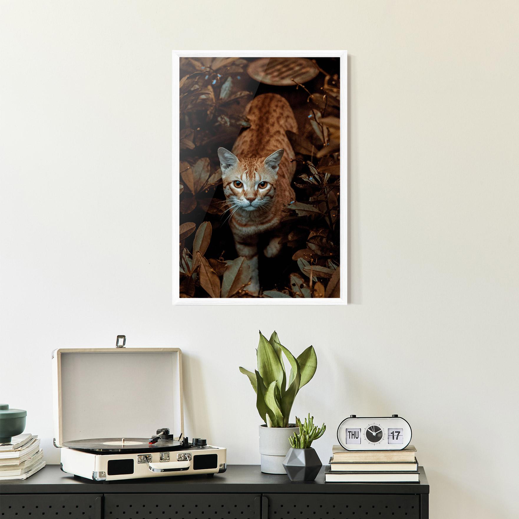 Gerahmte Poster Autumn Orange Cat mockup 2