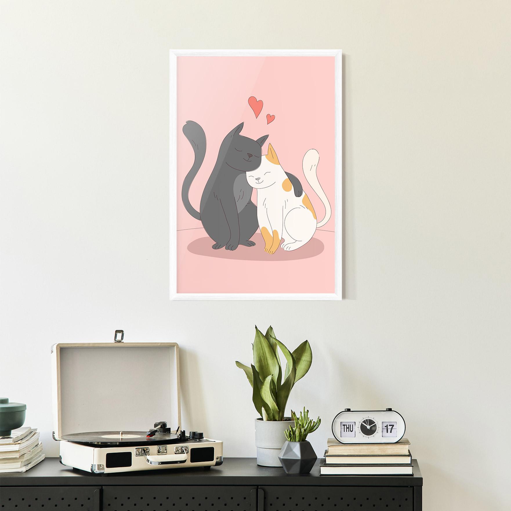 Gerahmte Poster Lover Cats mockup 2