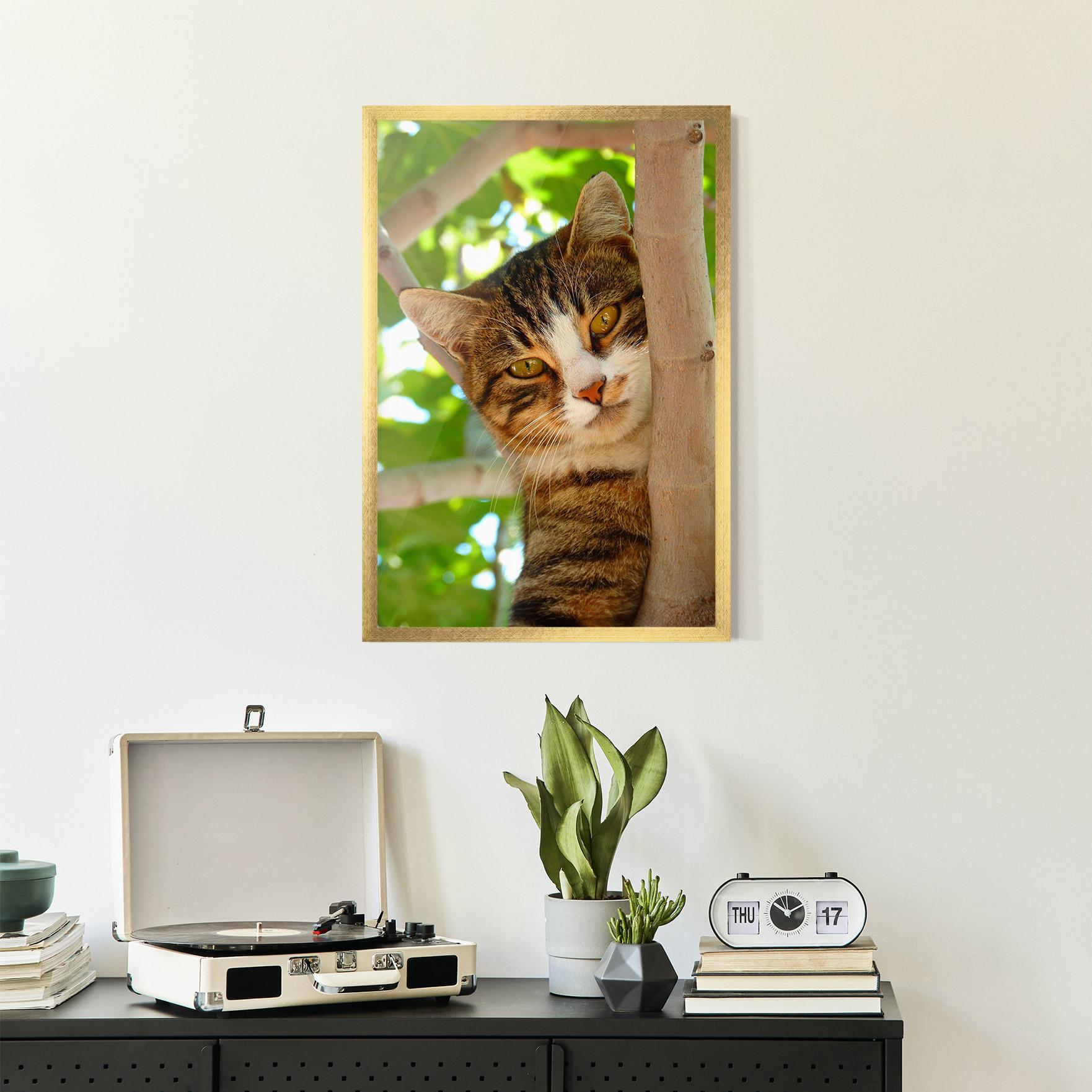 Gerahmte Poster Tree Cat mockup 2
