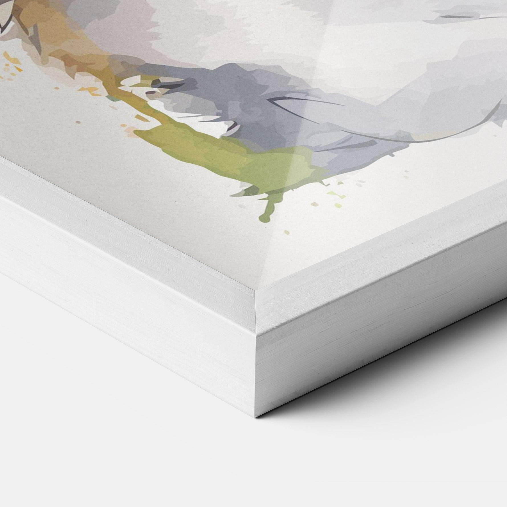 Gerahmte Poster Adorable Grey Cat mockup 3