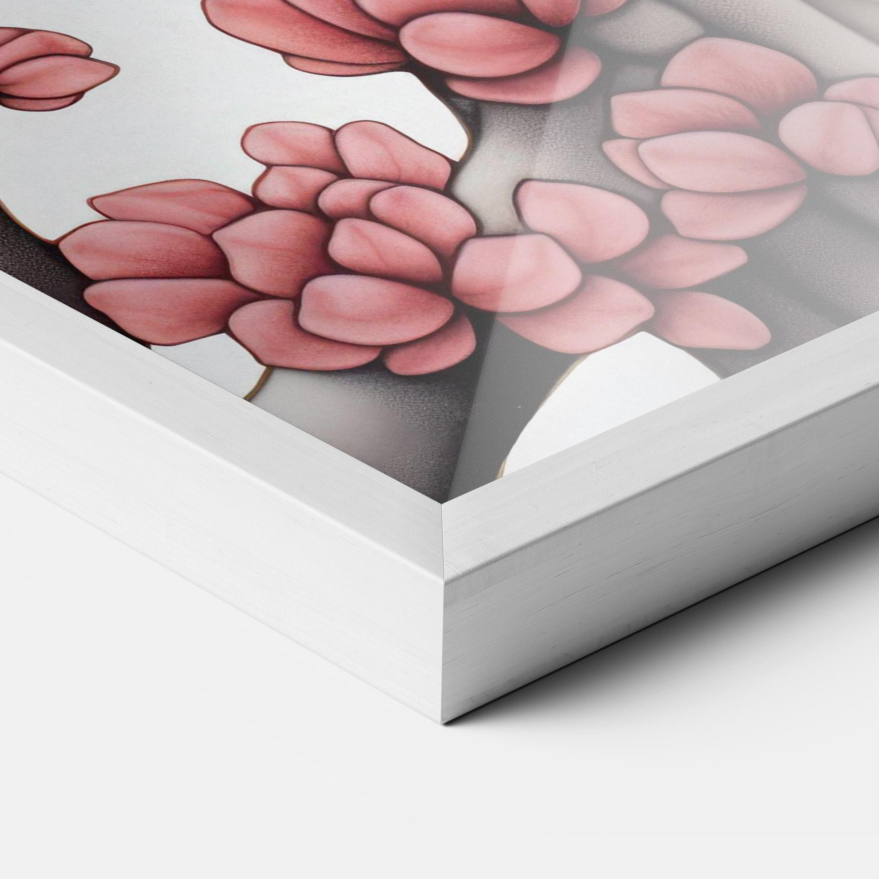 Gerahmte Poster Blue Eyes Cat Drawing mockup 3