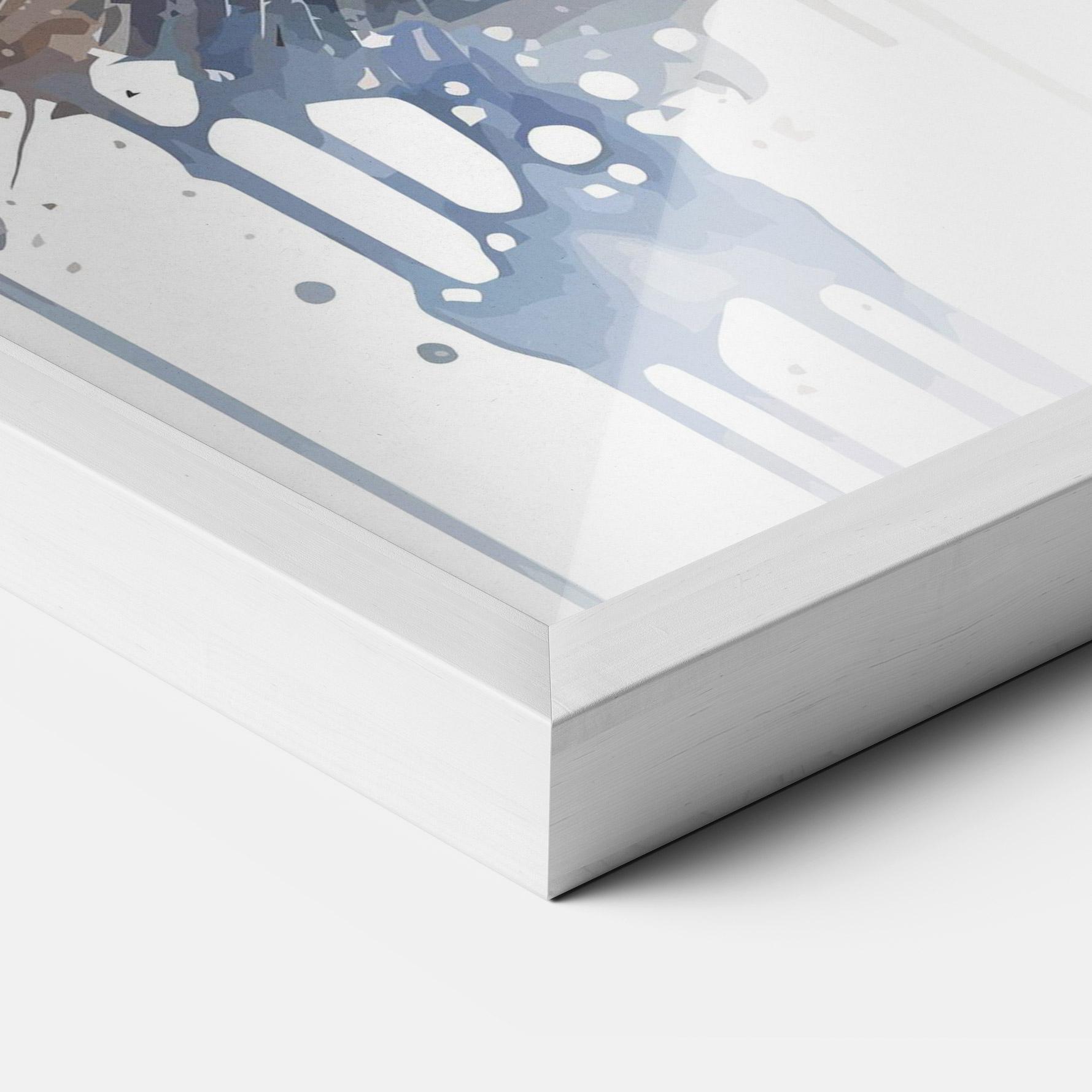 Gerahmte Poster Watercolor Animal Cat mockup 3