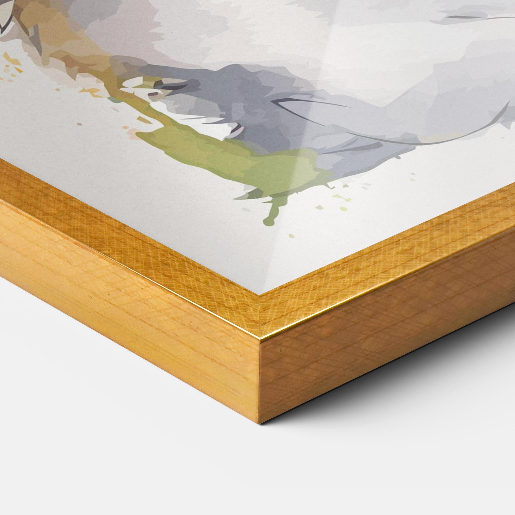 Gerahmte Poster Adorable Grey Cat mockup 3