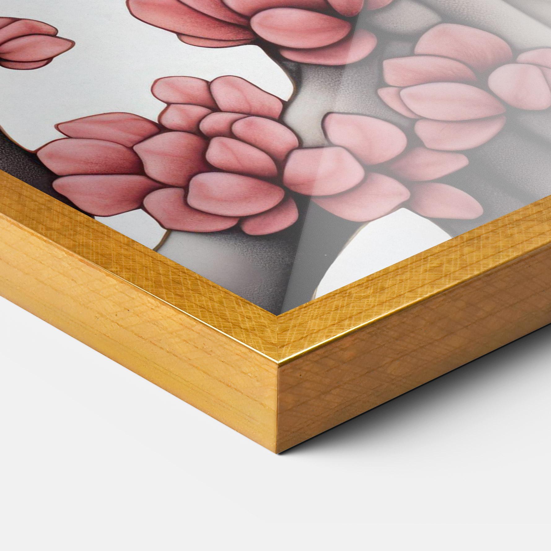 Gerahmte Poster Blue Eyes Cat Drawing mockup 3