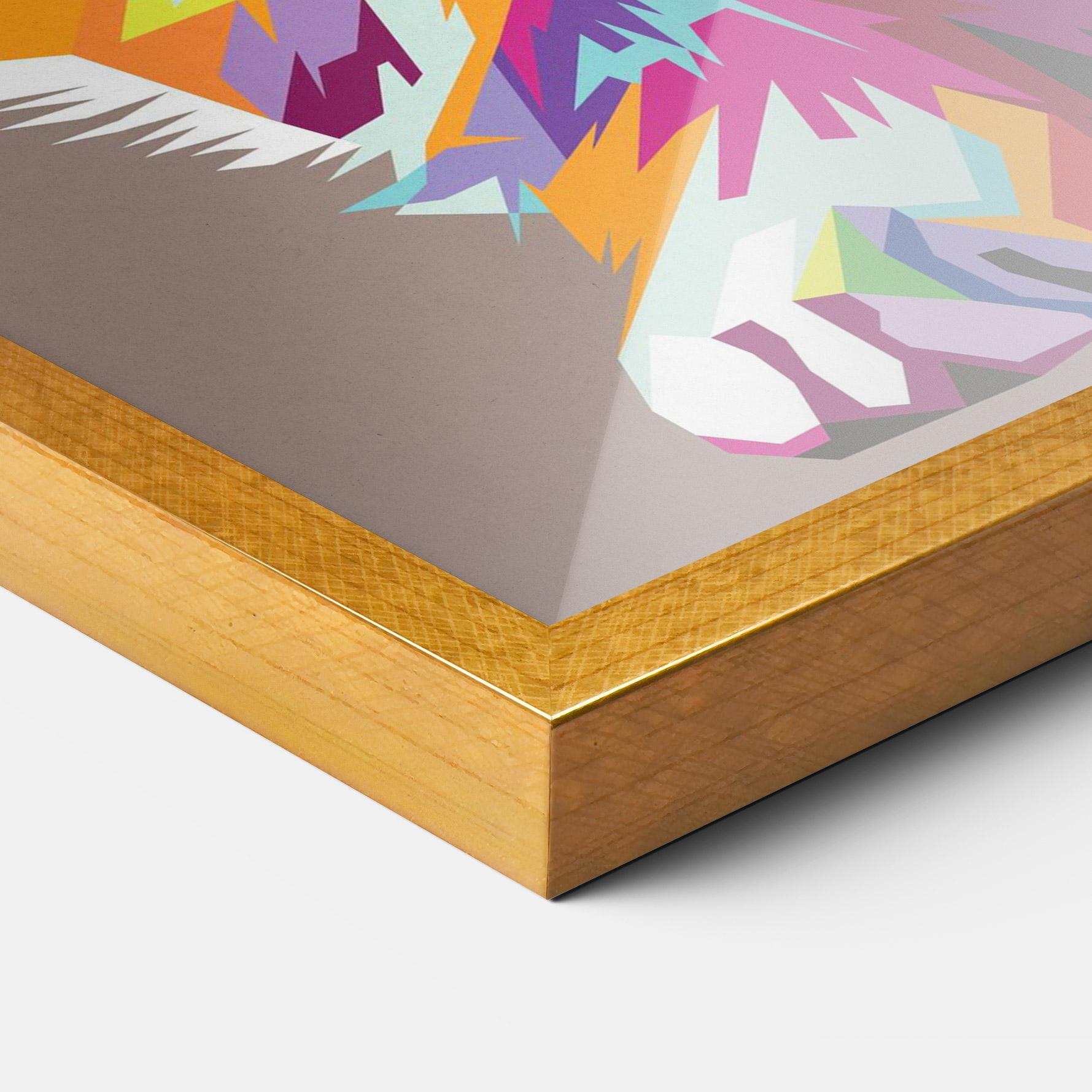 Gerahmte Poster Colorful Cat mockup 3