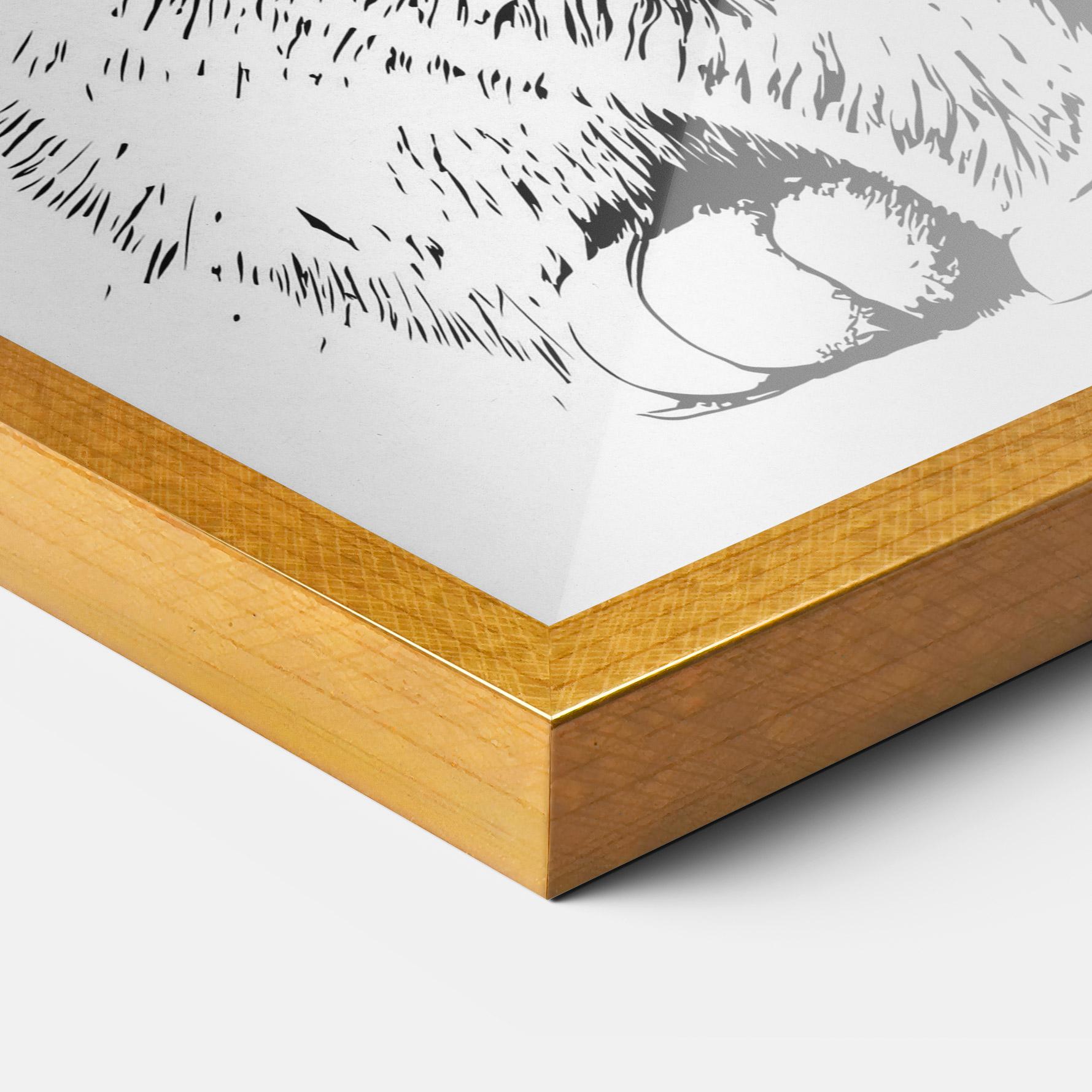 Gerahmte Poster Hand Drawn Cat mockup 3