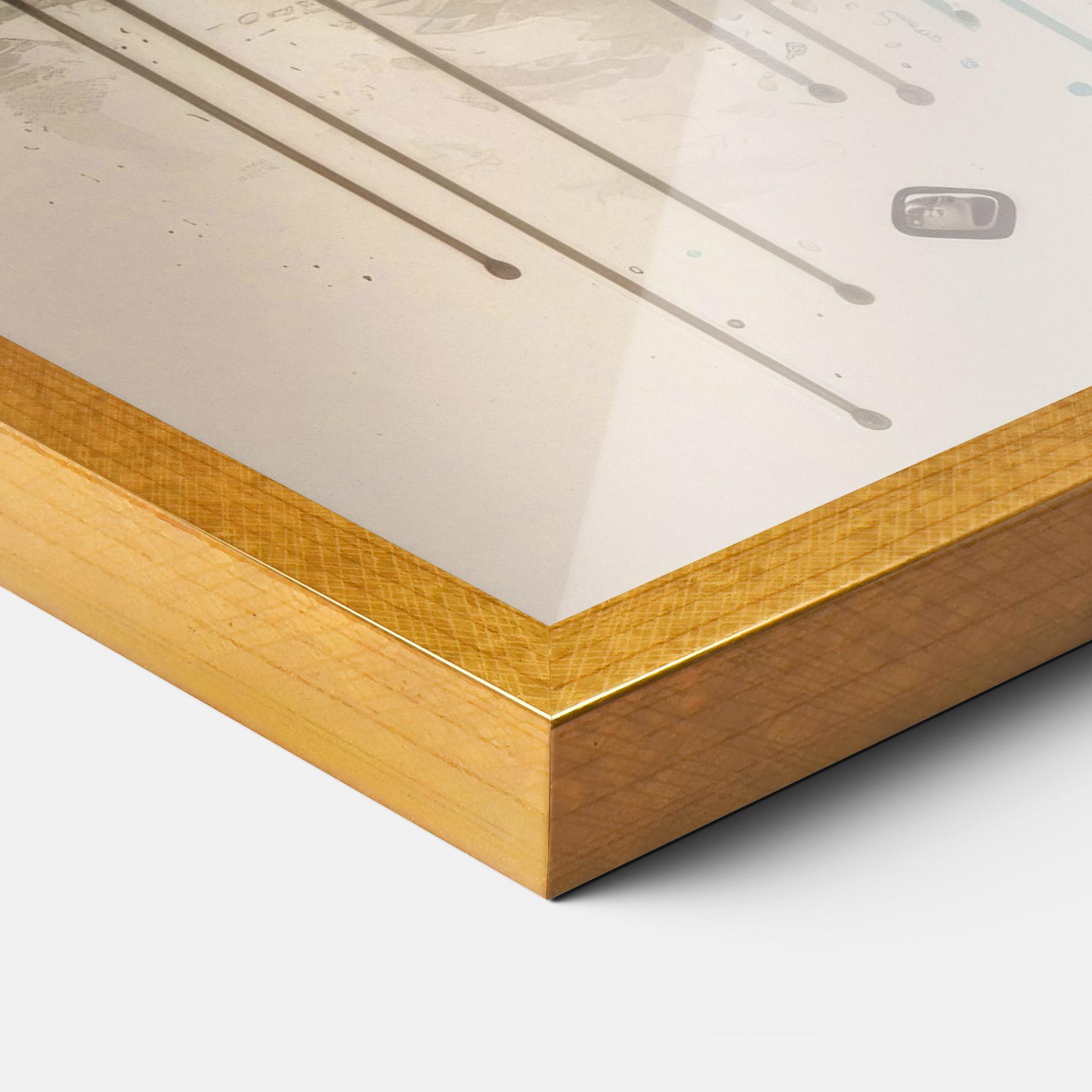 Gerahmte Poster Headphones Cute Cat mockup 3