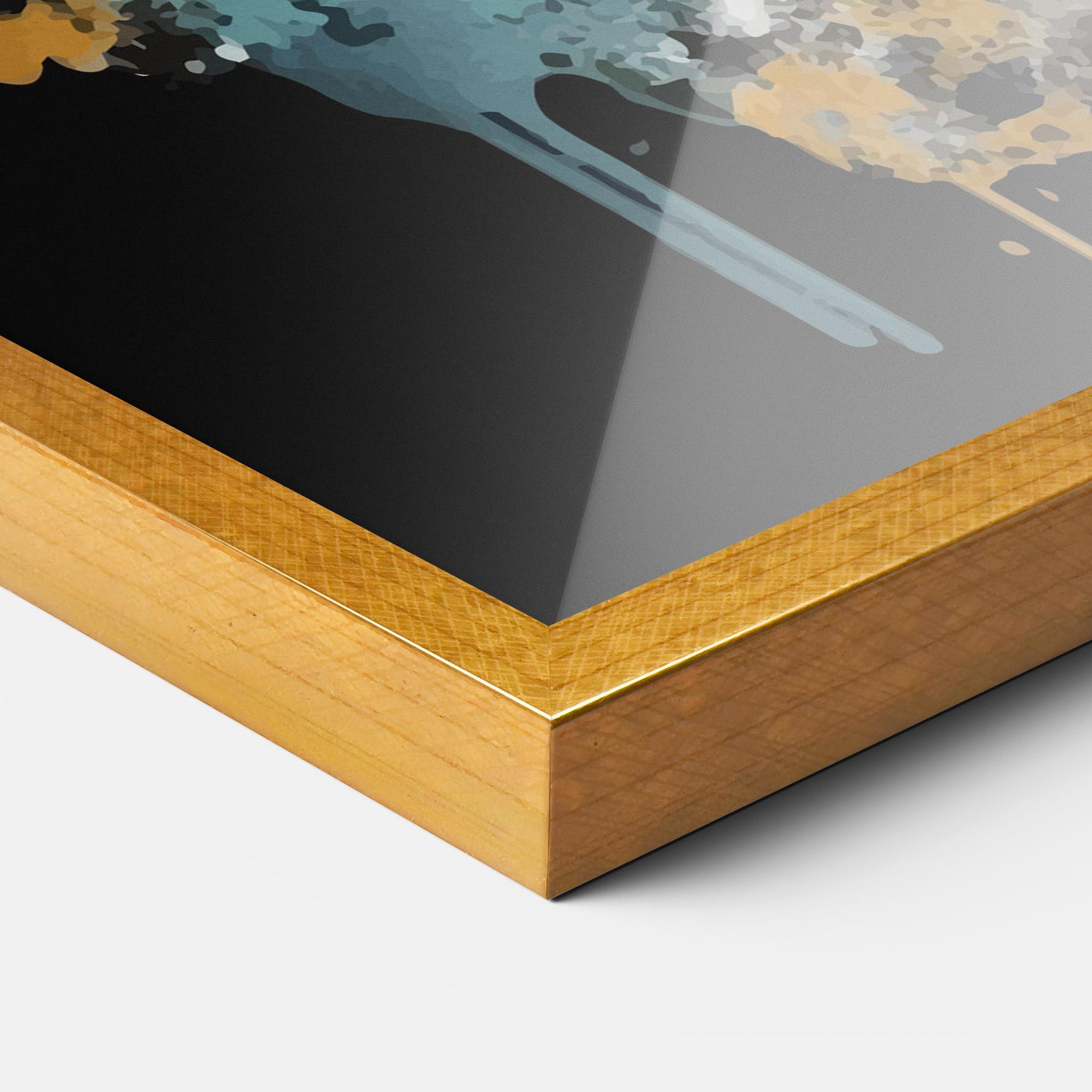 Gerahmte Poster Painted Cat mockup 3