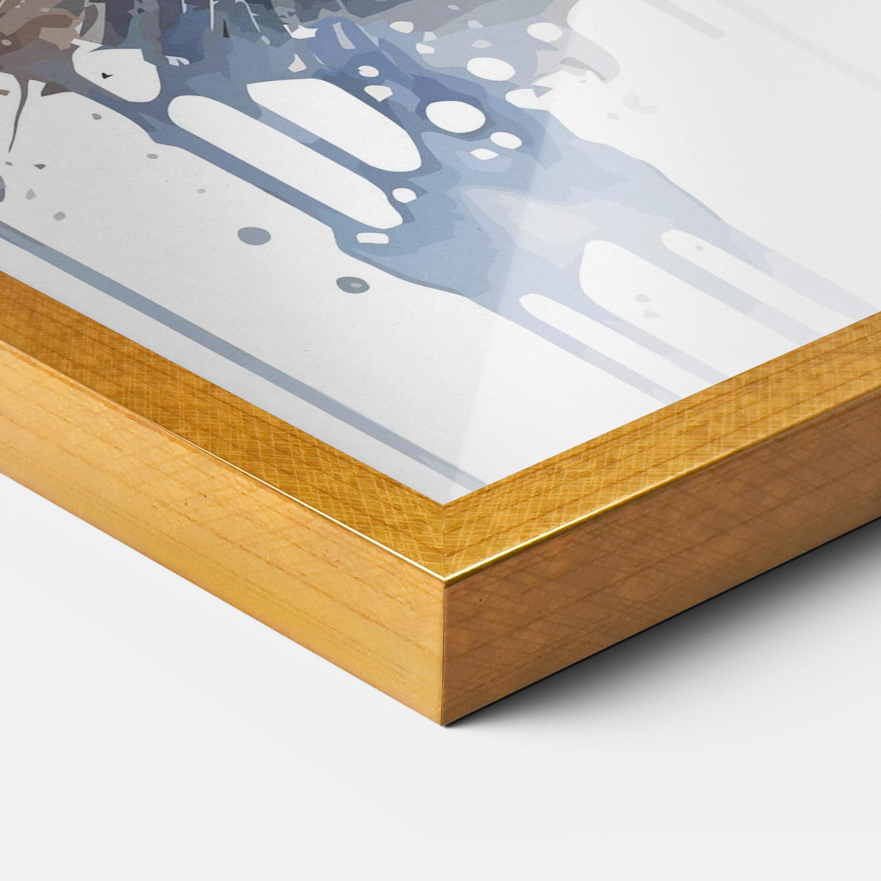 Gerahmte Poster Watercolor Animal Cat mockup 3