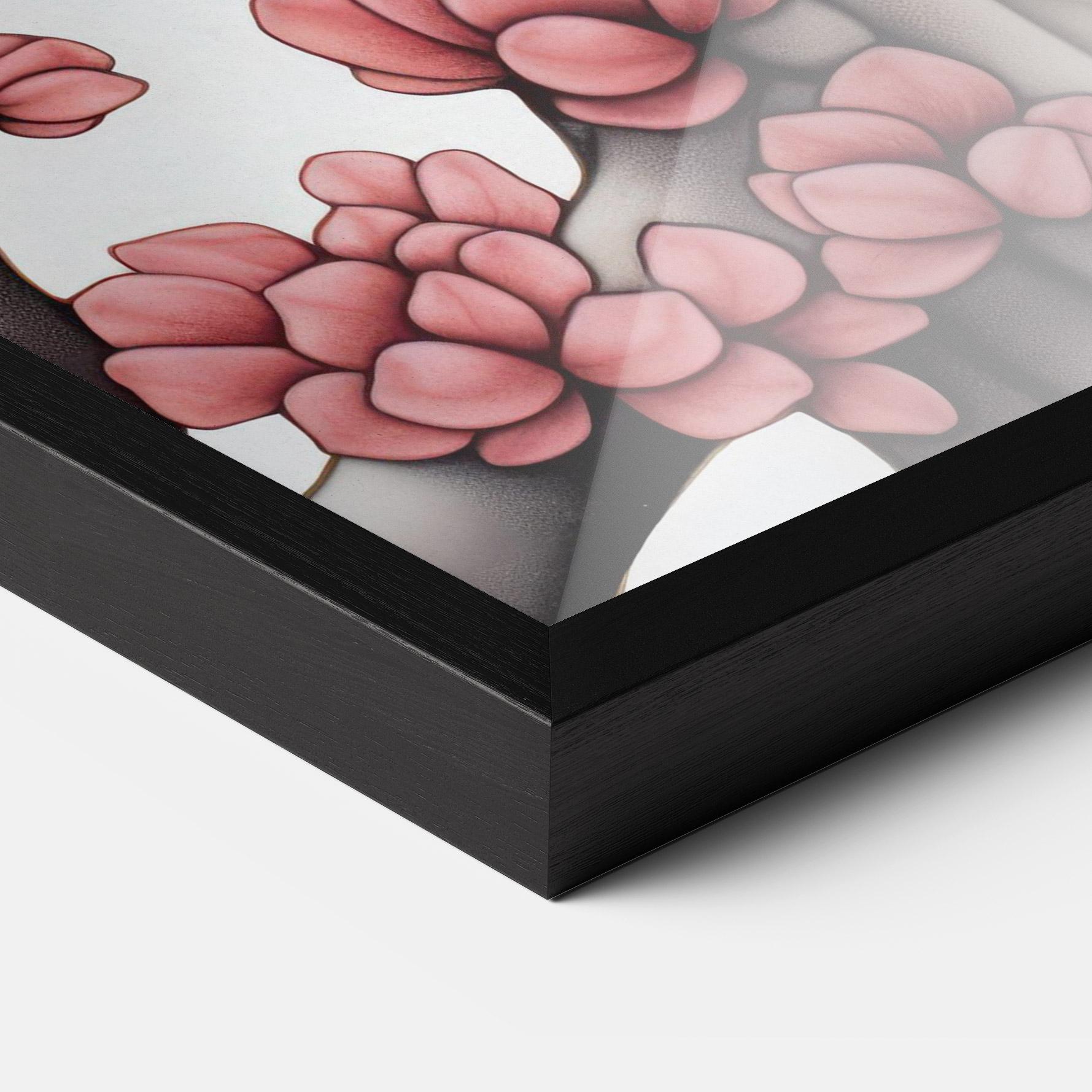 Gerahmte Poster Blue Eyes Cat Drawing mockup 3