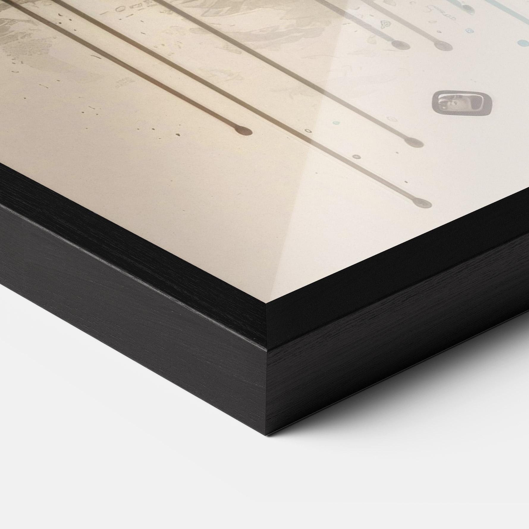 Gerahmte Poster Headphones Cute Cat mockup 3