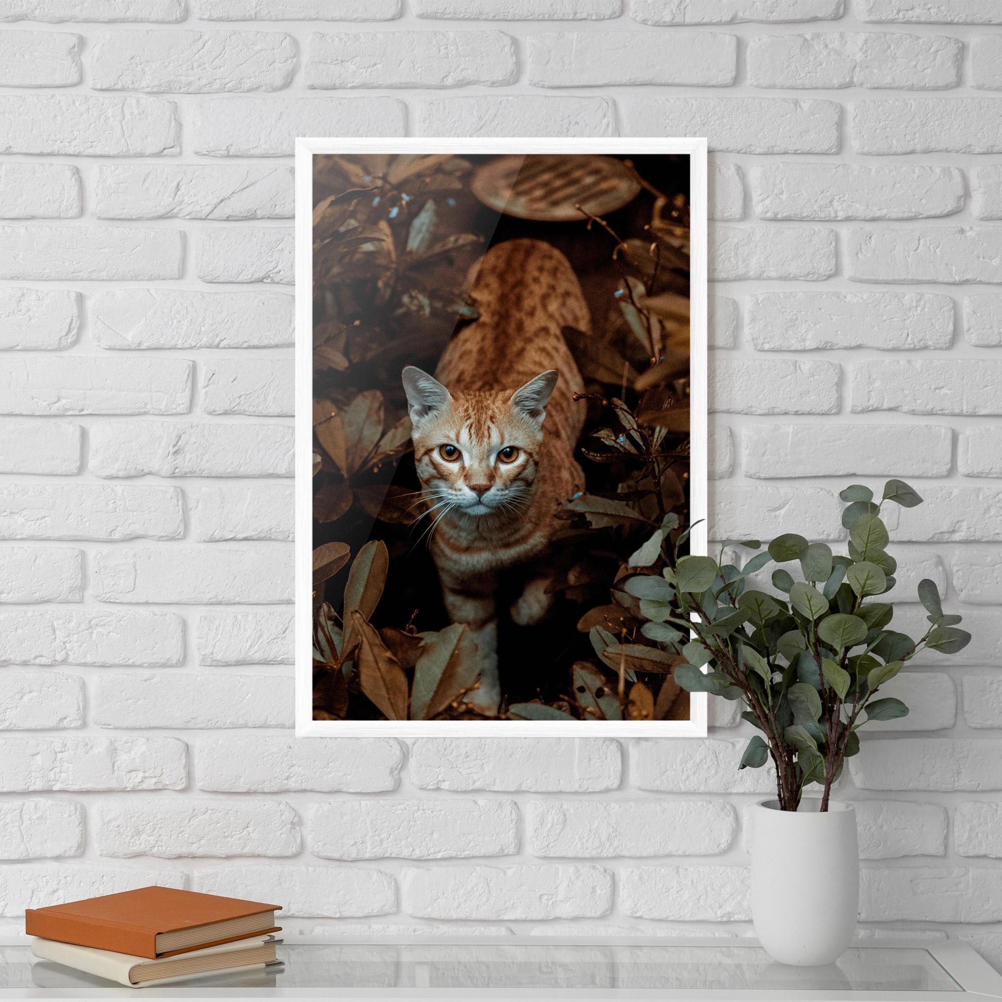 Gerahmte Poster Autumn Orange Cat mockup 5