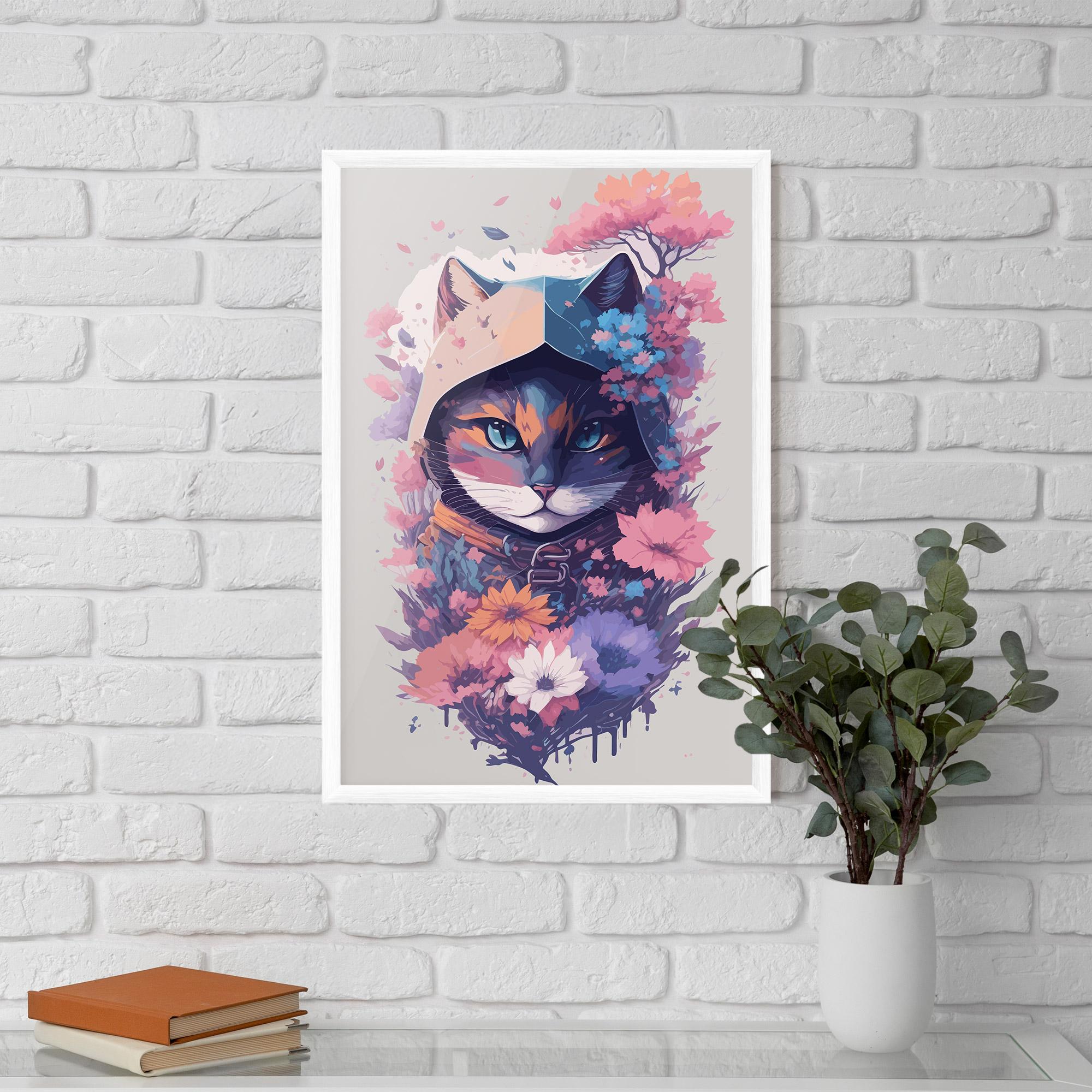 Gerahmte Poster Purple Cat mockup 5