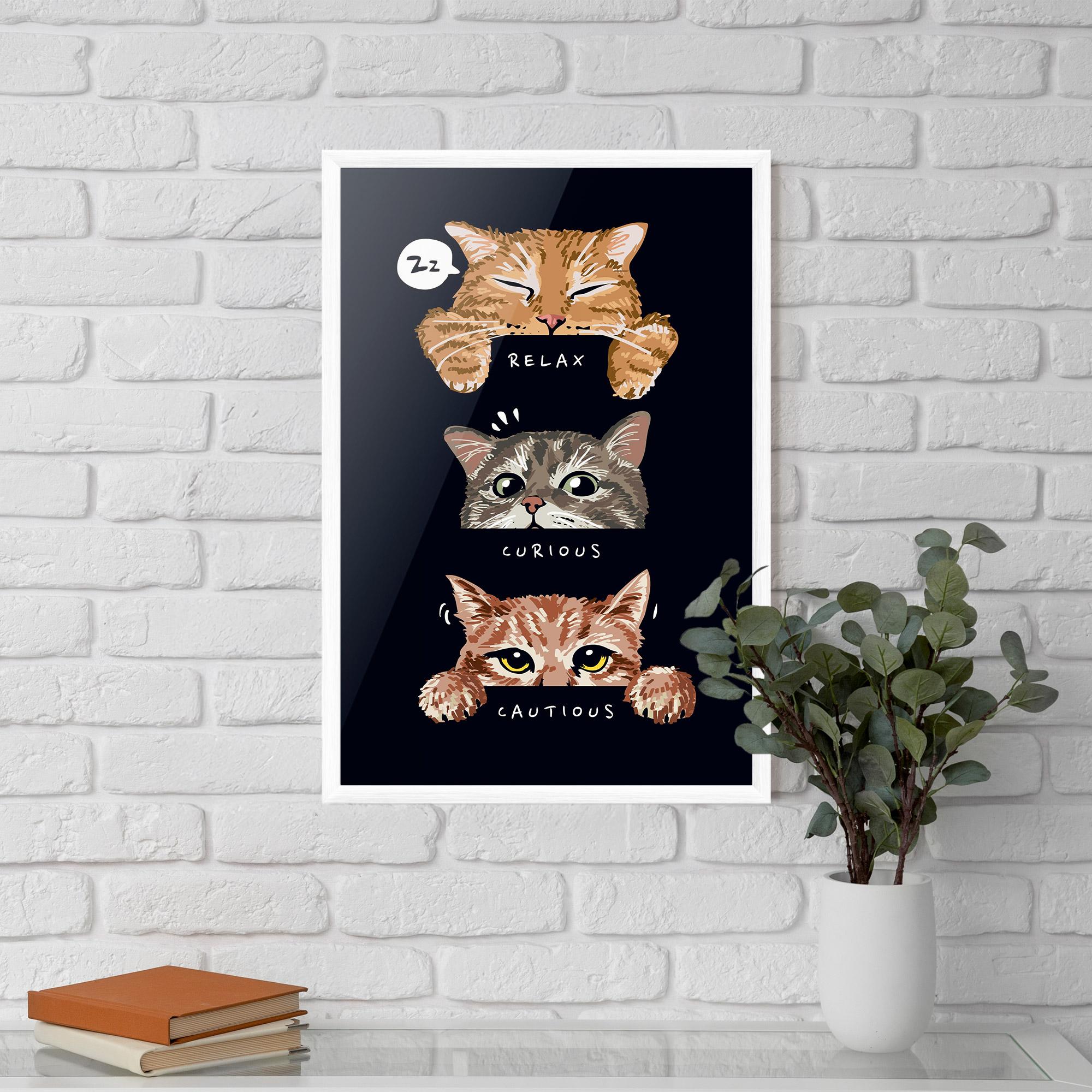Gerahmte Poster Relax Cat mockup 5