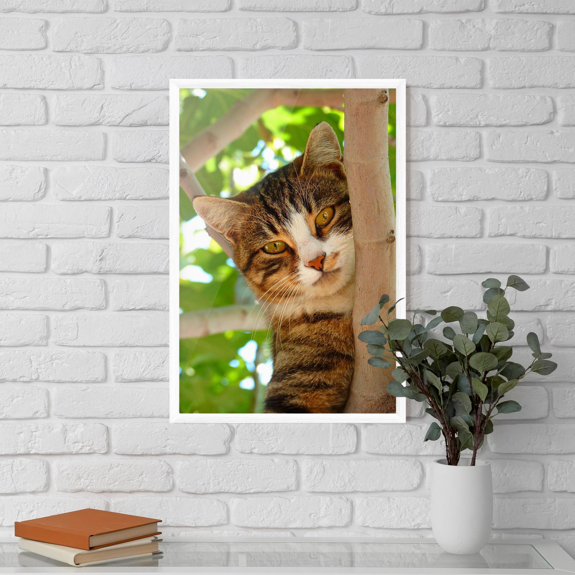 Gerahmte Poster Tree Cat mockup 5