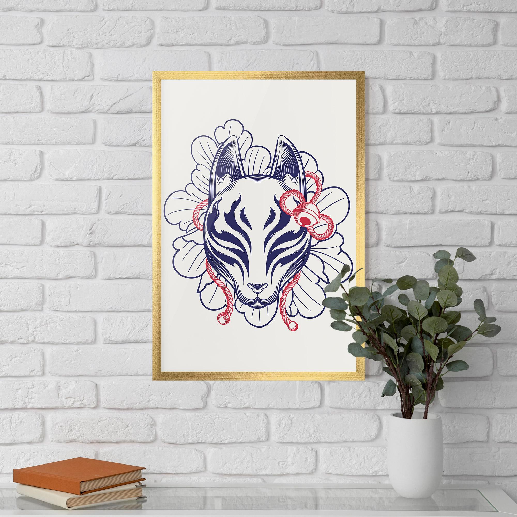 Gerahmte Poster Asiatic Cat mockup 5