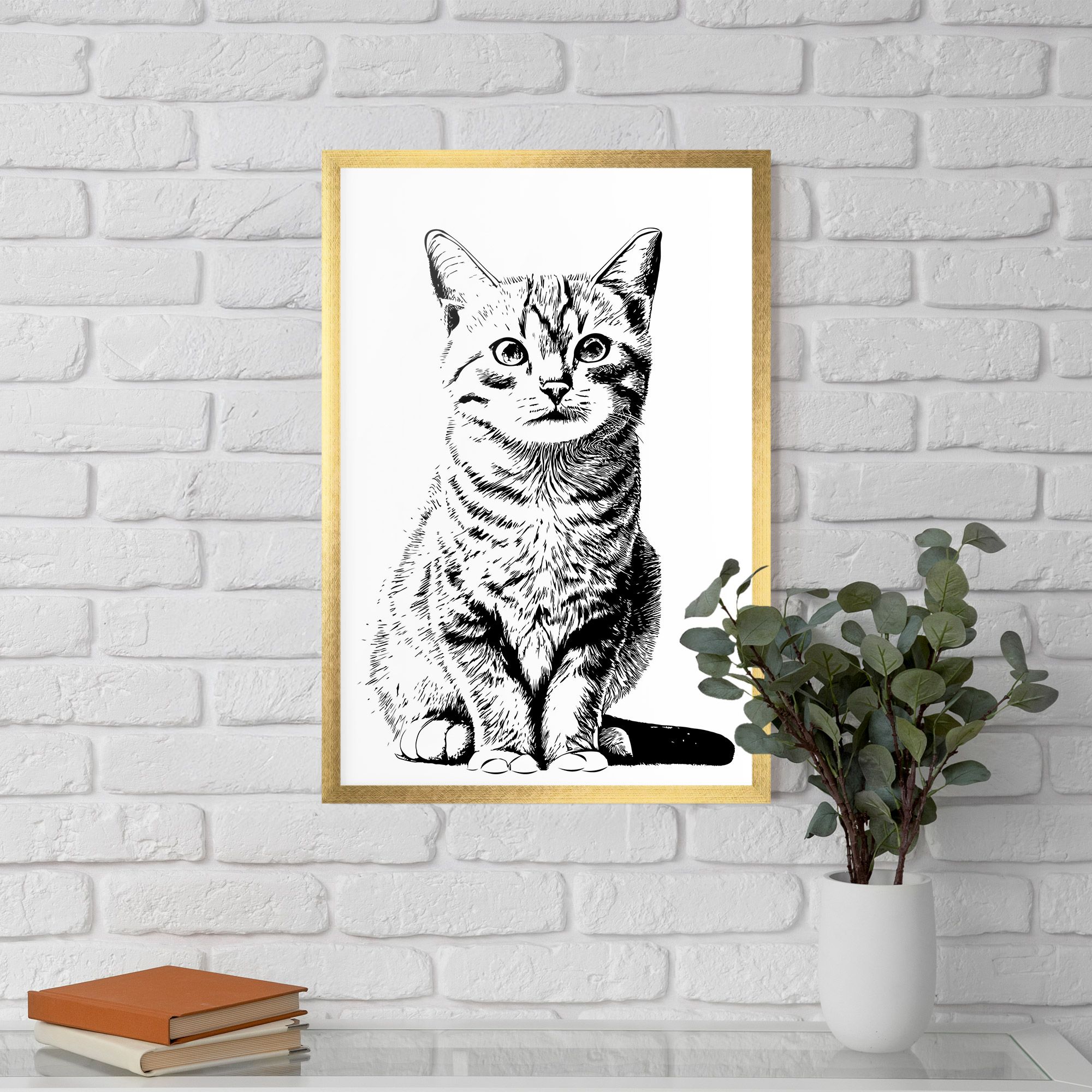Hand Drawn Cat mockup 5