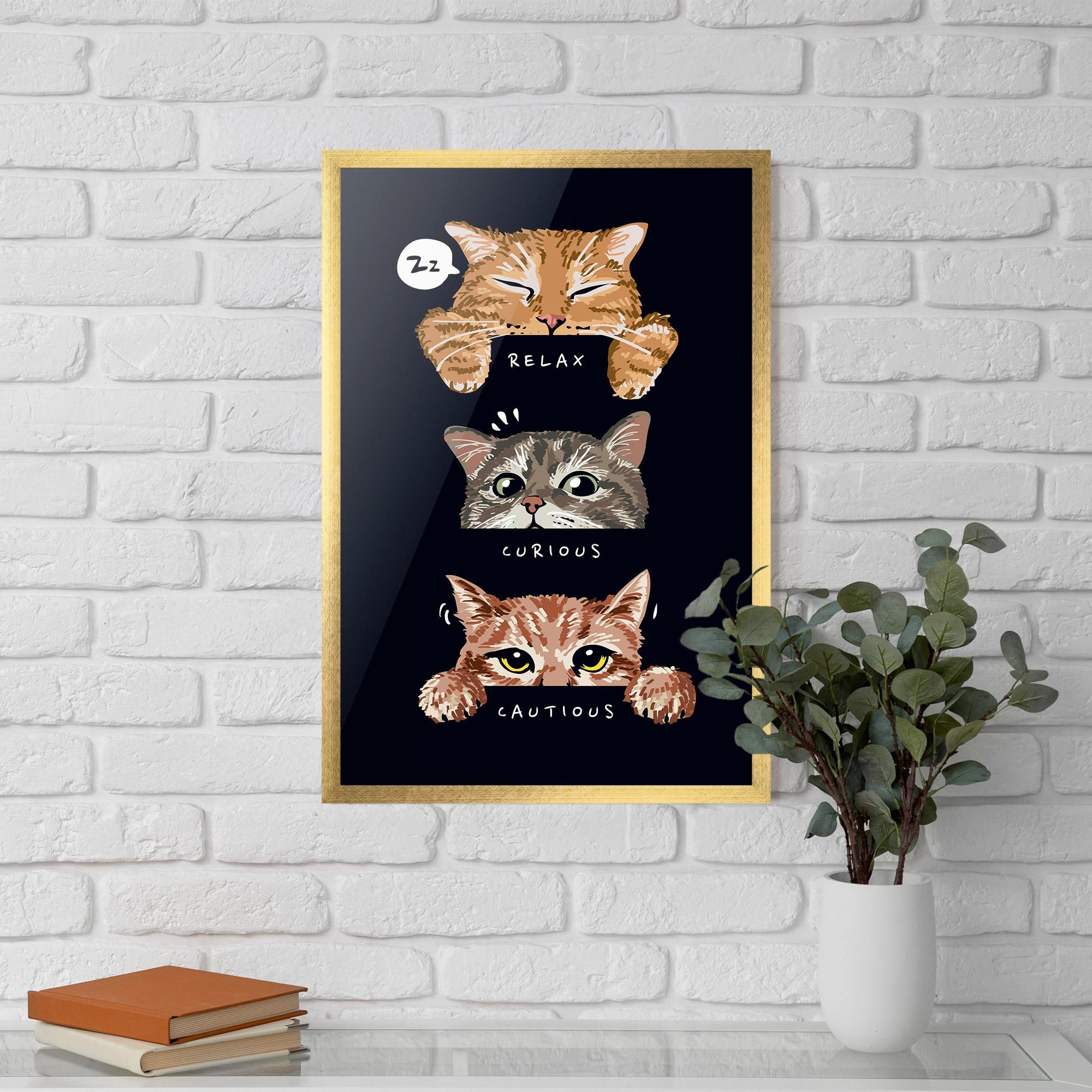 Gerahmte Poster Relax Cat mockup 5