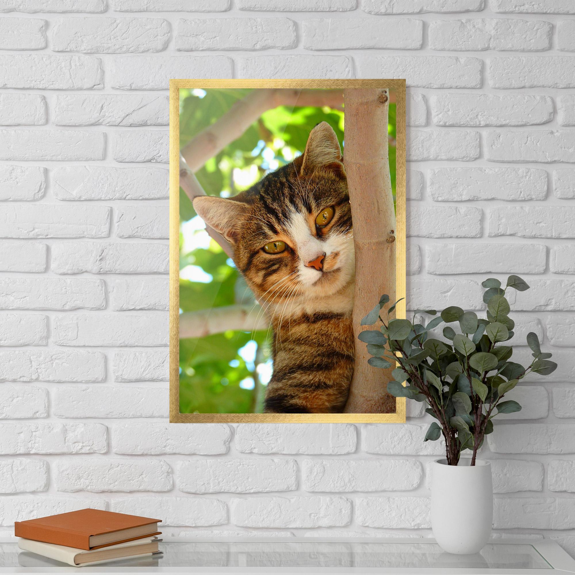 Gerahmte Poster Tree Cat mockup 5
