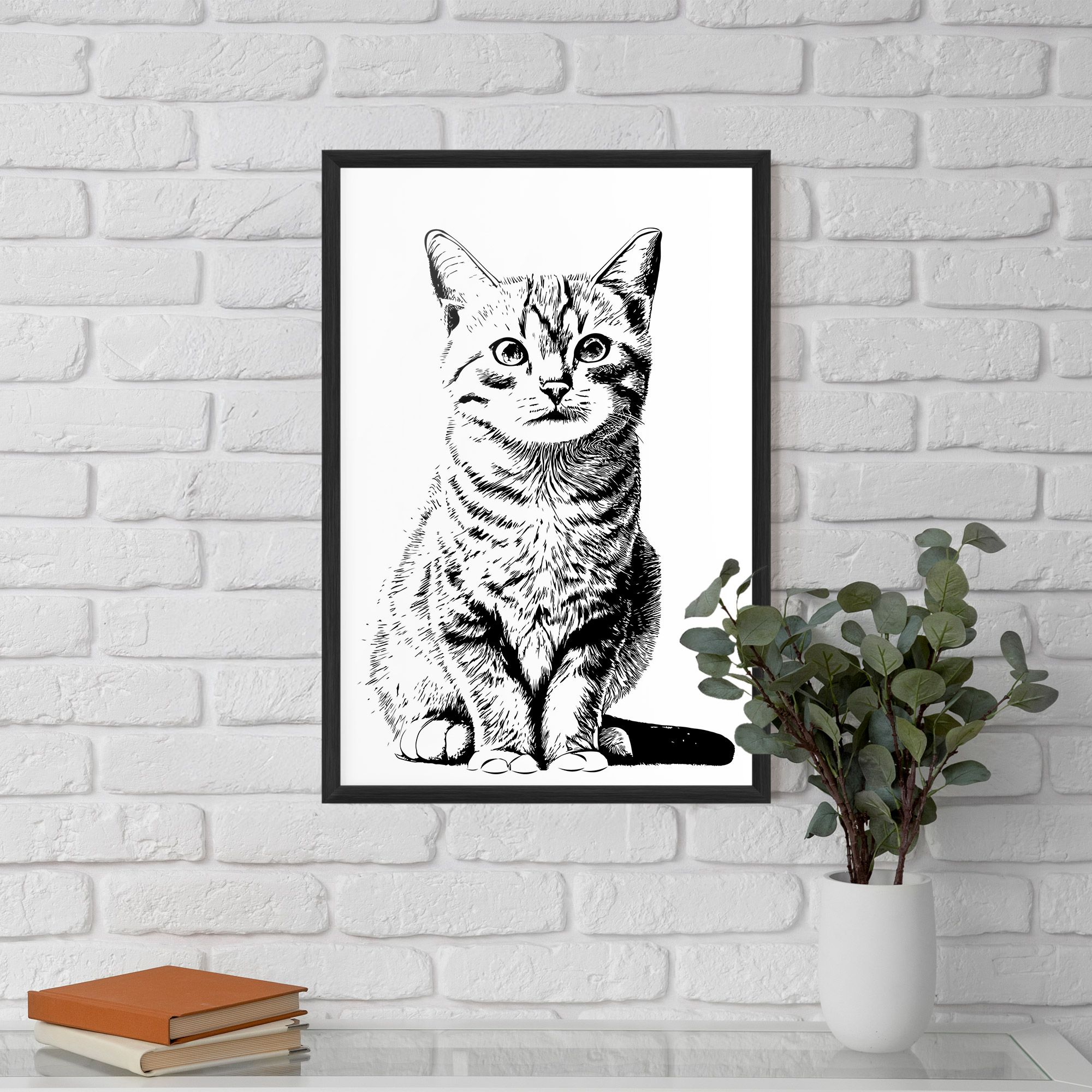 Hand Drawn Cat mockup 5