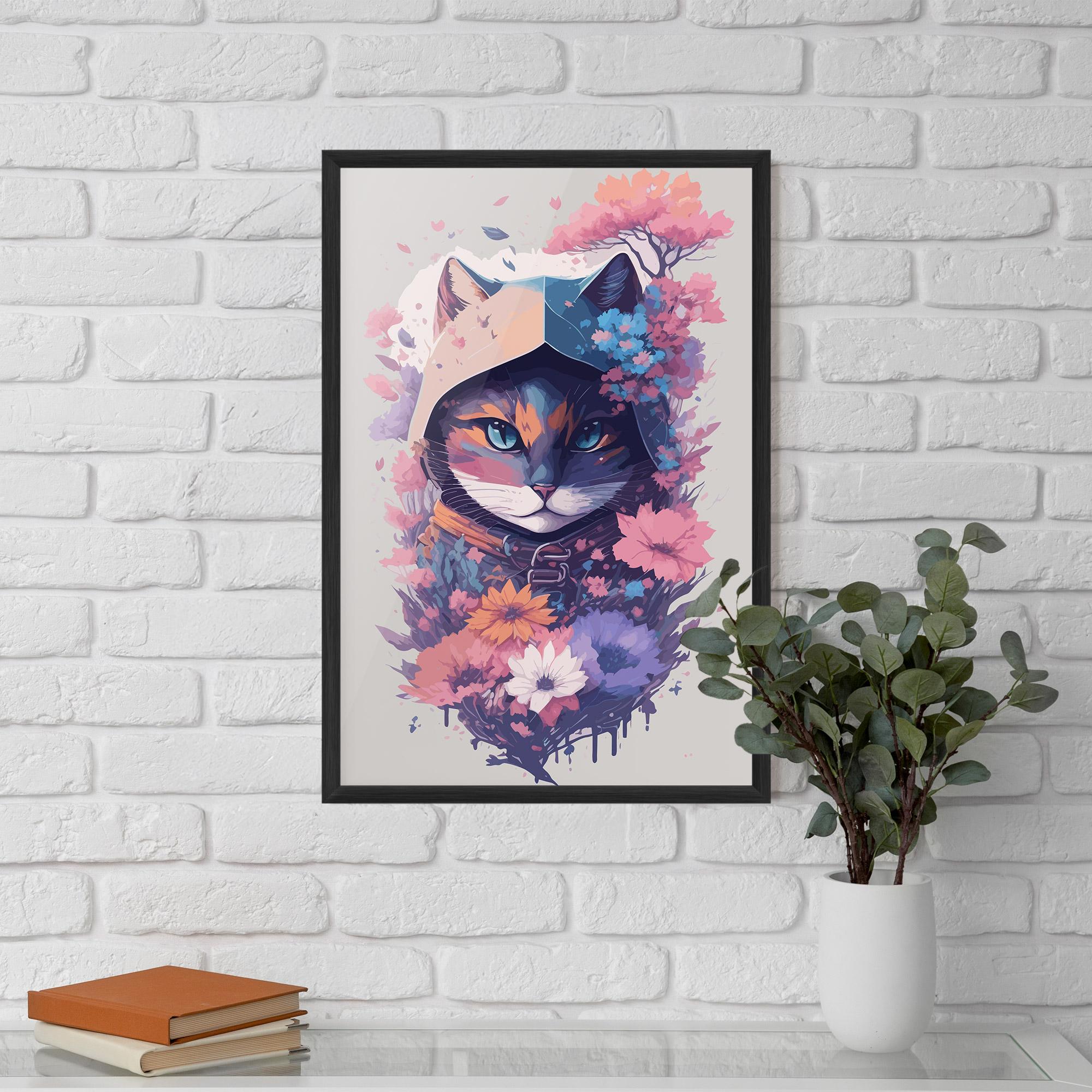 Gerahmte Poster Purple Cat mockup 5