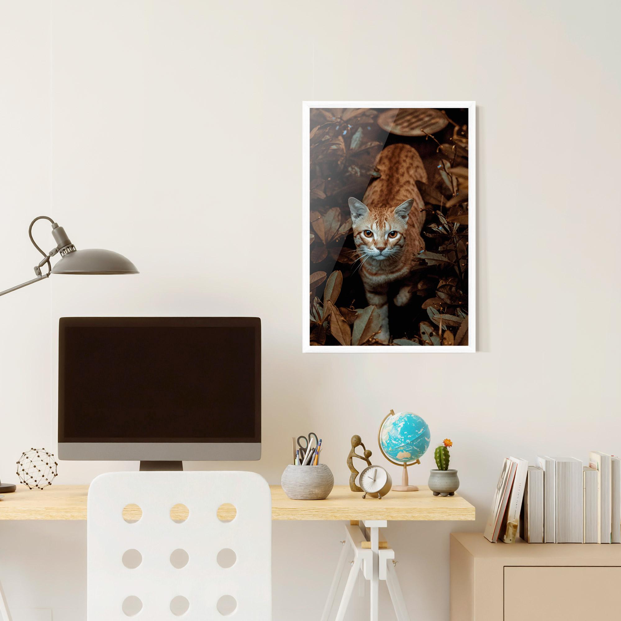 Gerahmte Poster Autumn Orange Cat mockup 6