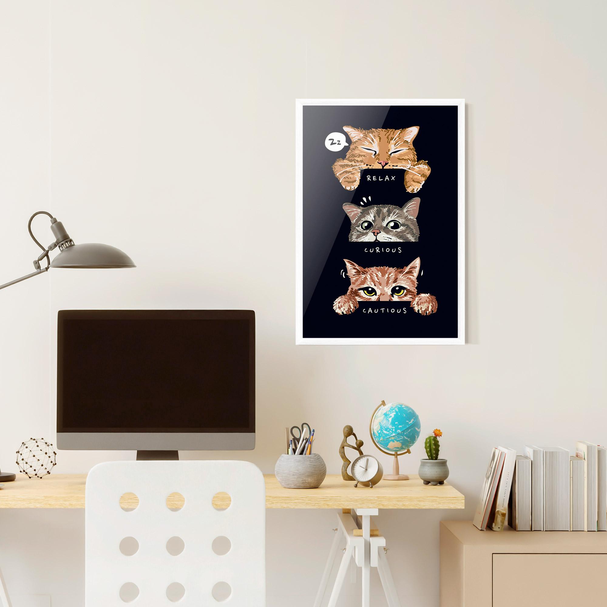 Gerahmte Poster Relax Cat mockup 6