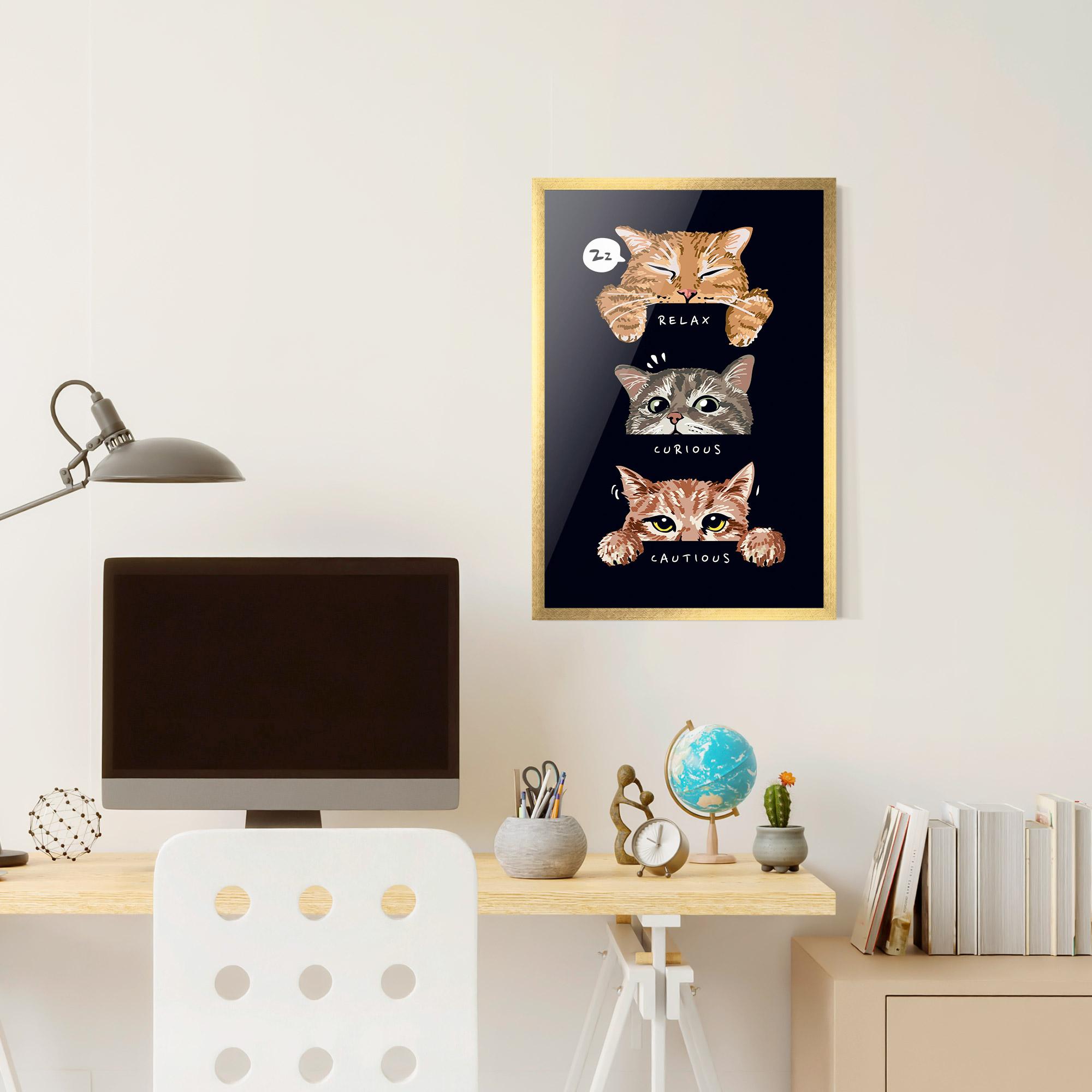 Gerahmte Poster Relax Cat mockup 6
