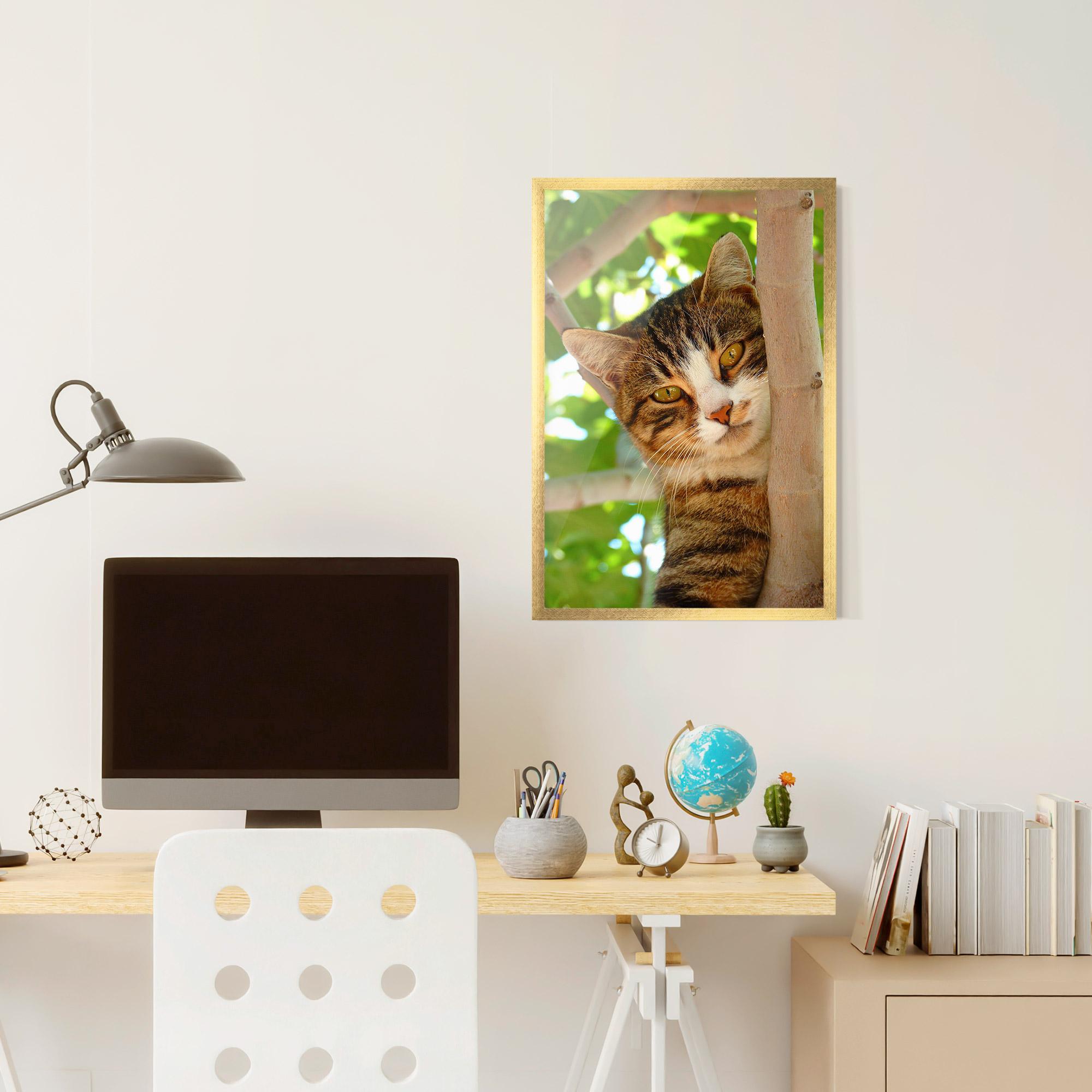 Gerahmte Poster Tree Cat mockup 6