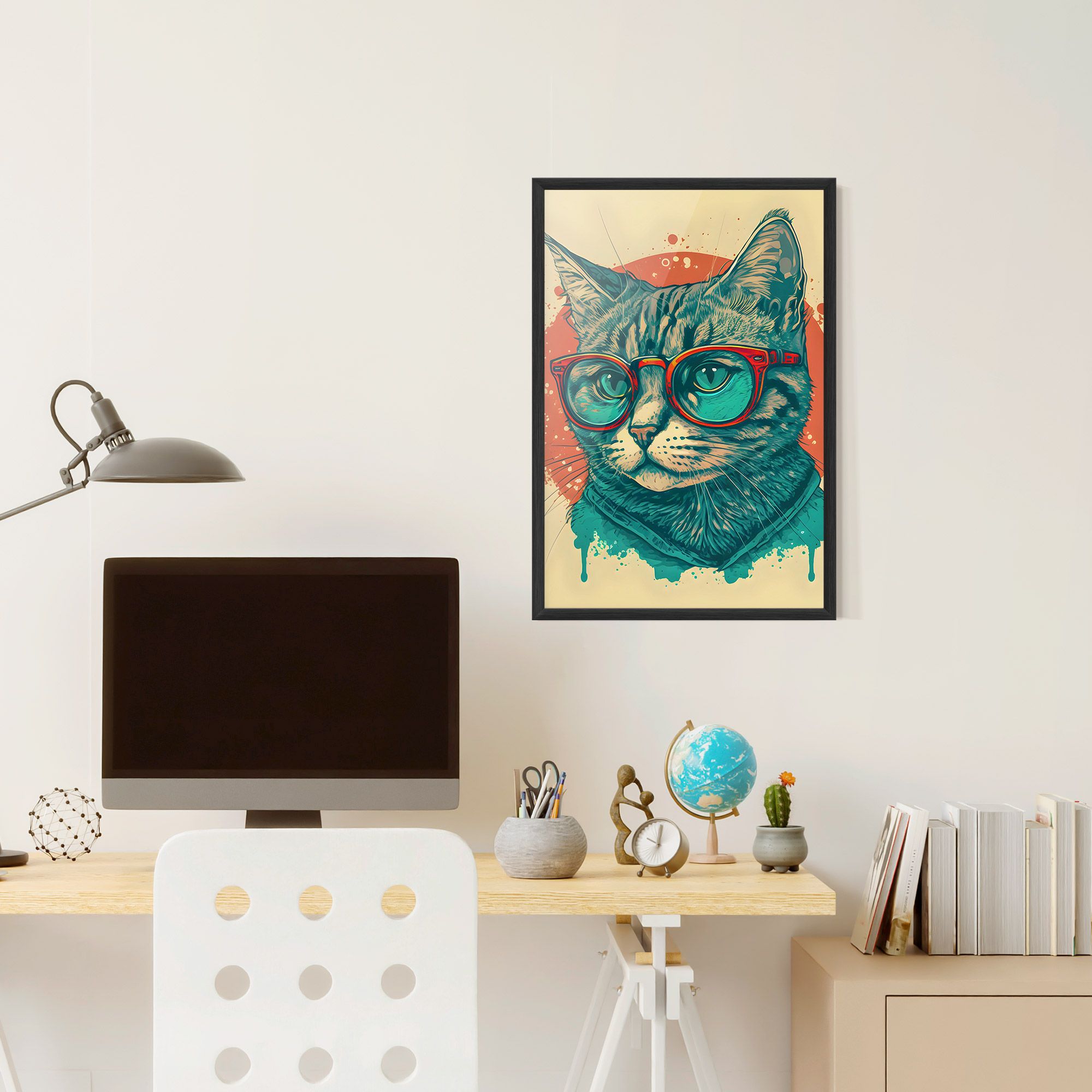 Red Glasses Cat mockup 6