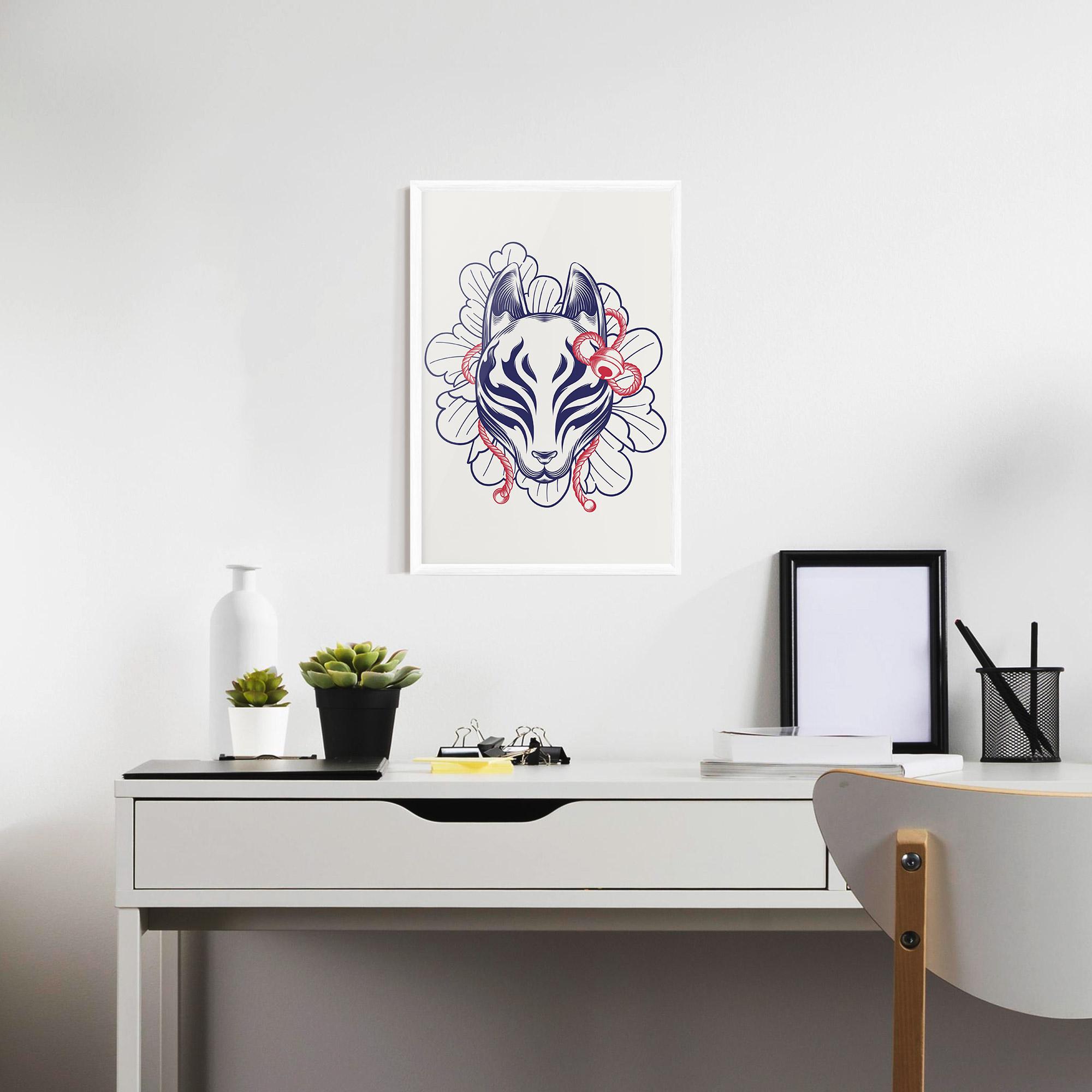 Gerahmte Poster Asiatic Cat mockup 7