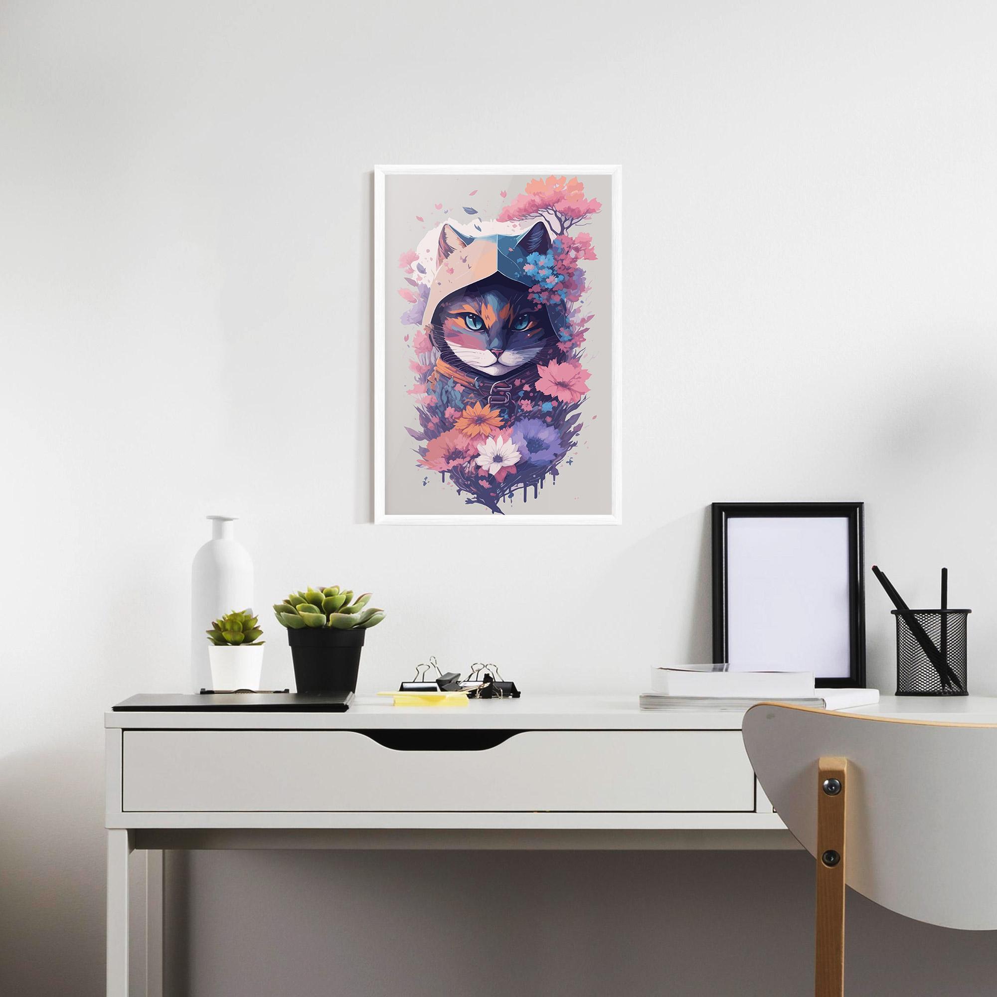 Gerahmte Poster Purple Cat mockup 7