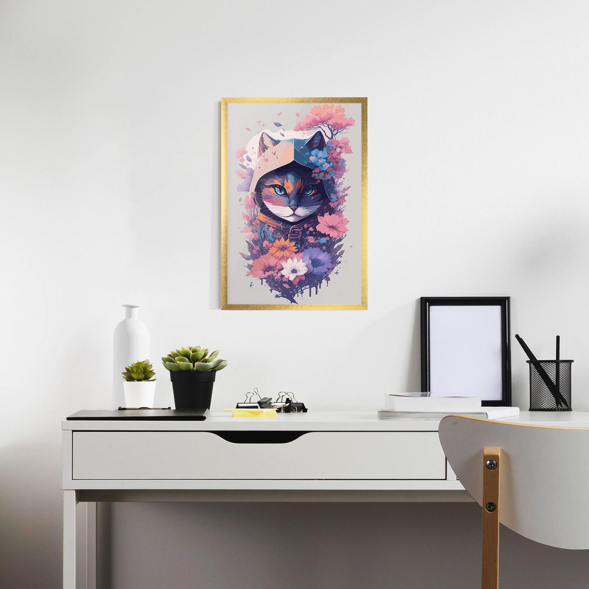 Gerahmte Poster Purple Cat mockup 7