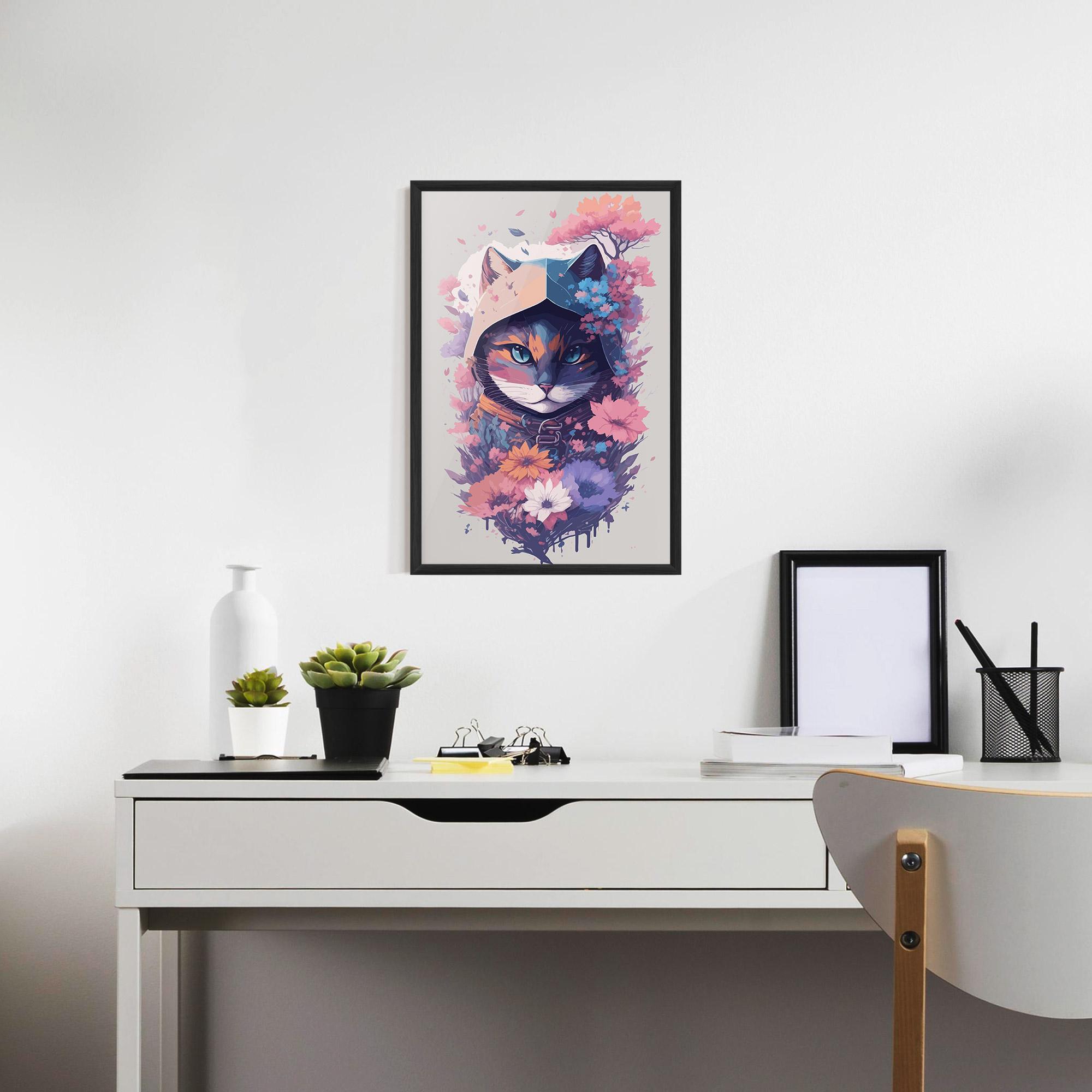 Gerahmte Poster Purple Cat mockup 7