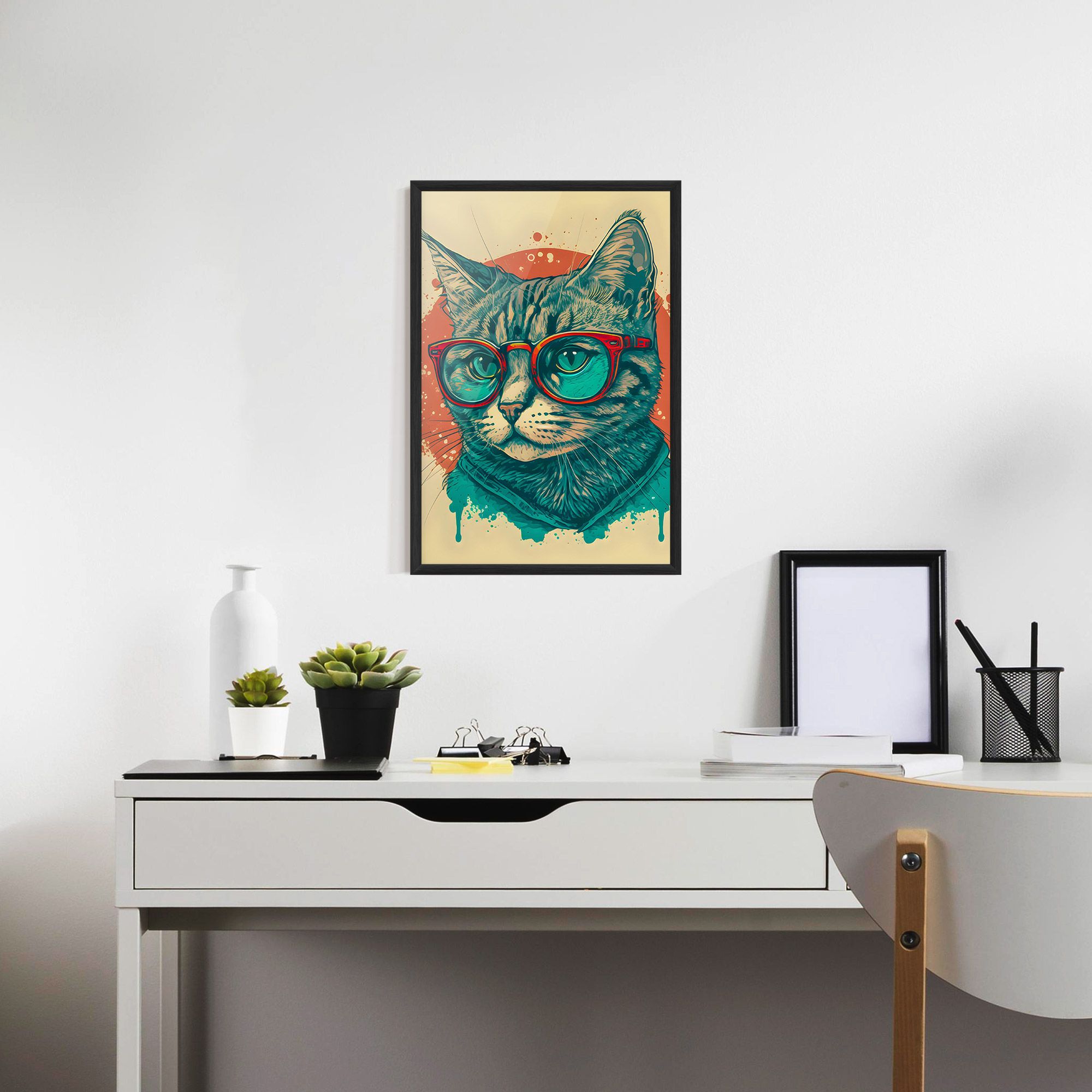 Red Glasses Cat mockup 7