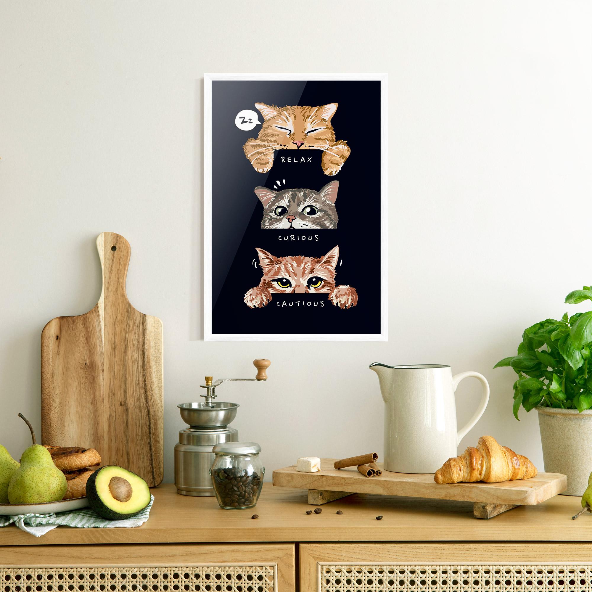 Gerahmte Poster Relax Cat mockup 8