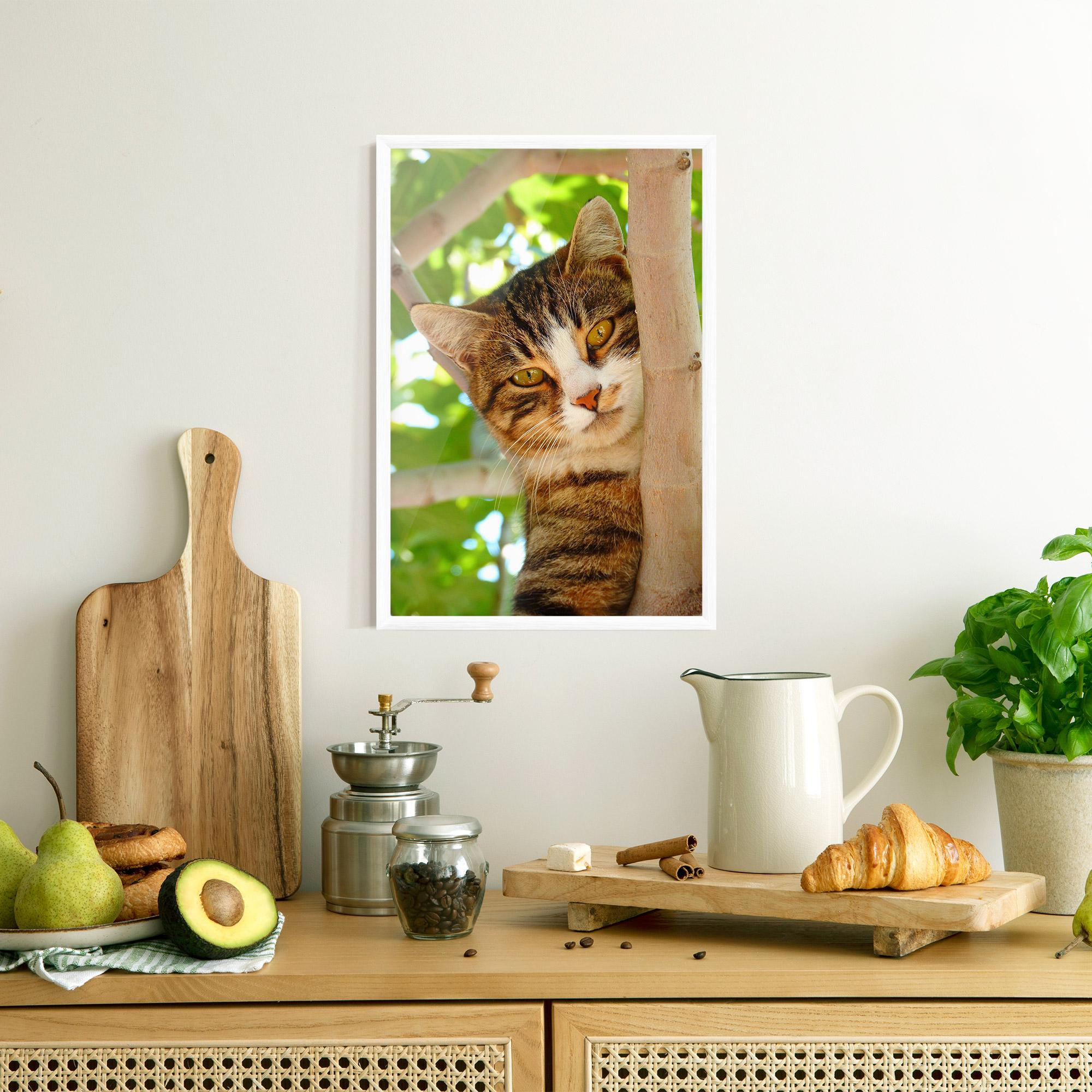 Gerahmte Poster Tree Cat mockup 8