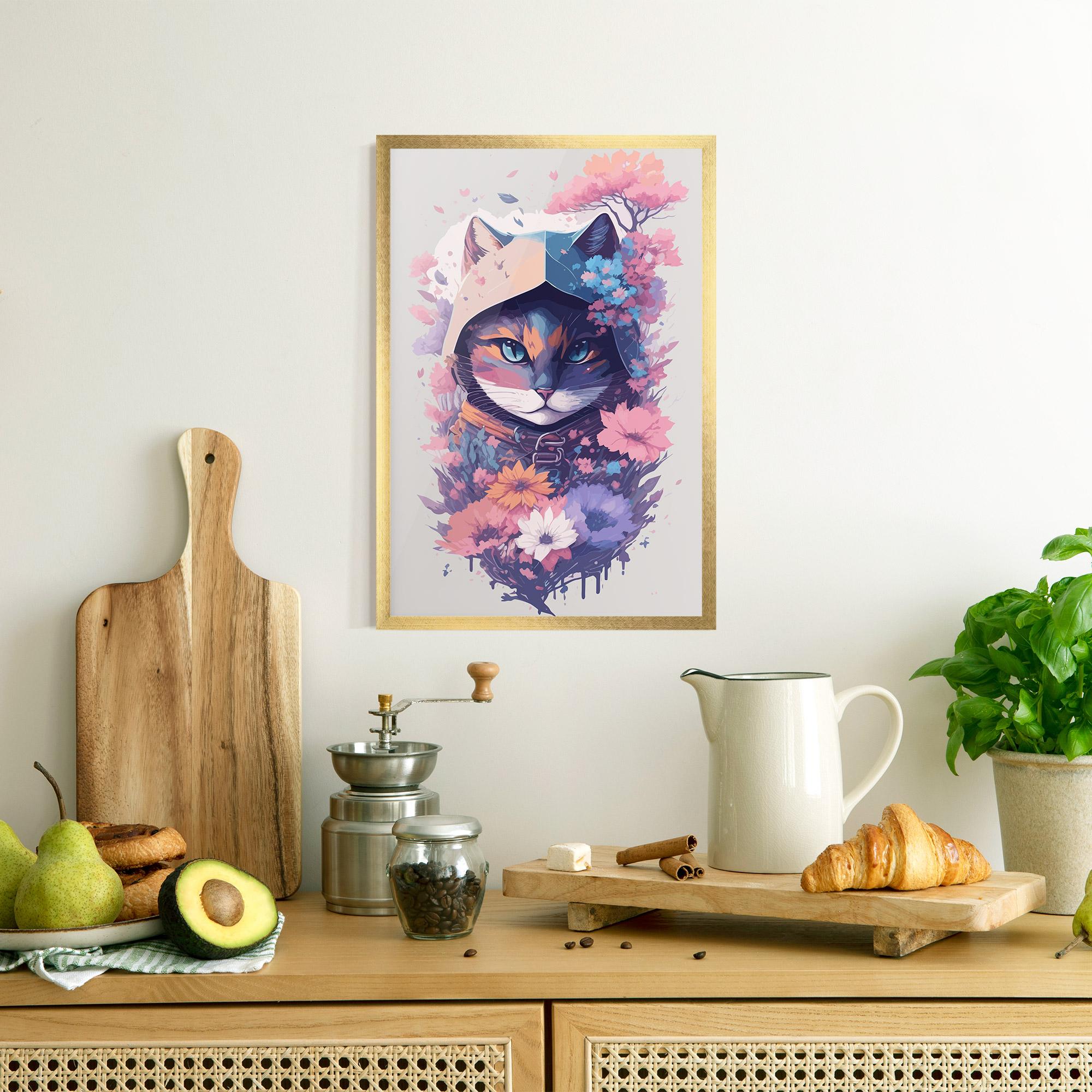 Gerahmte Poster Purple Cat mockup 8