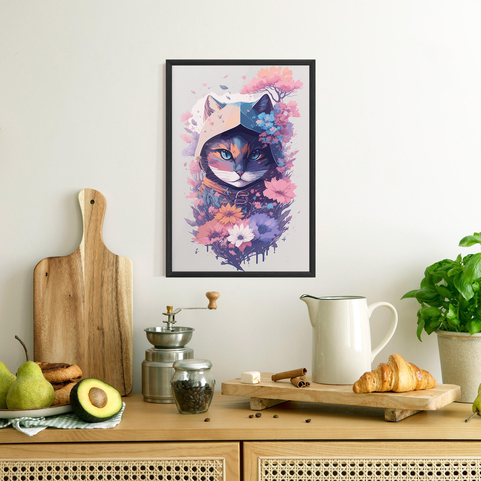 Gerahmte Poster Purple Cat mockup 8